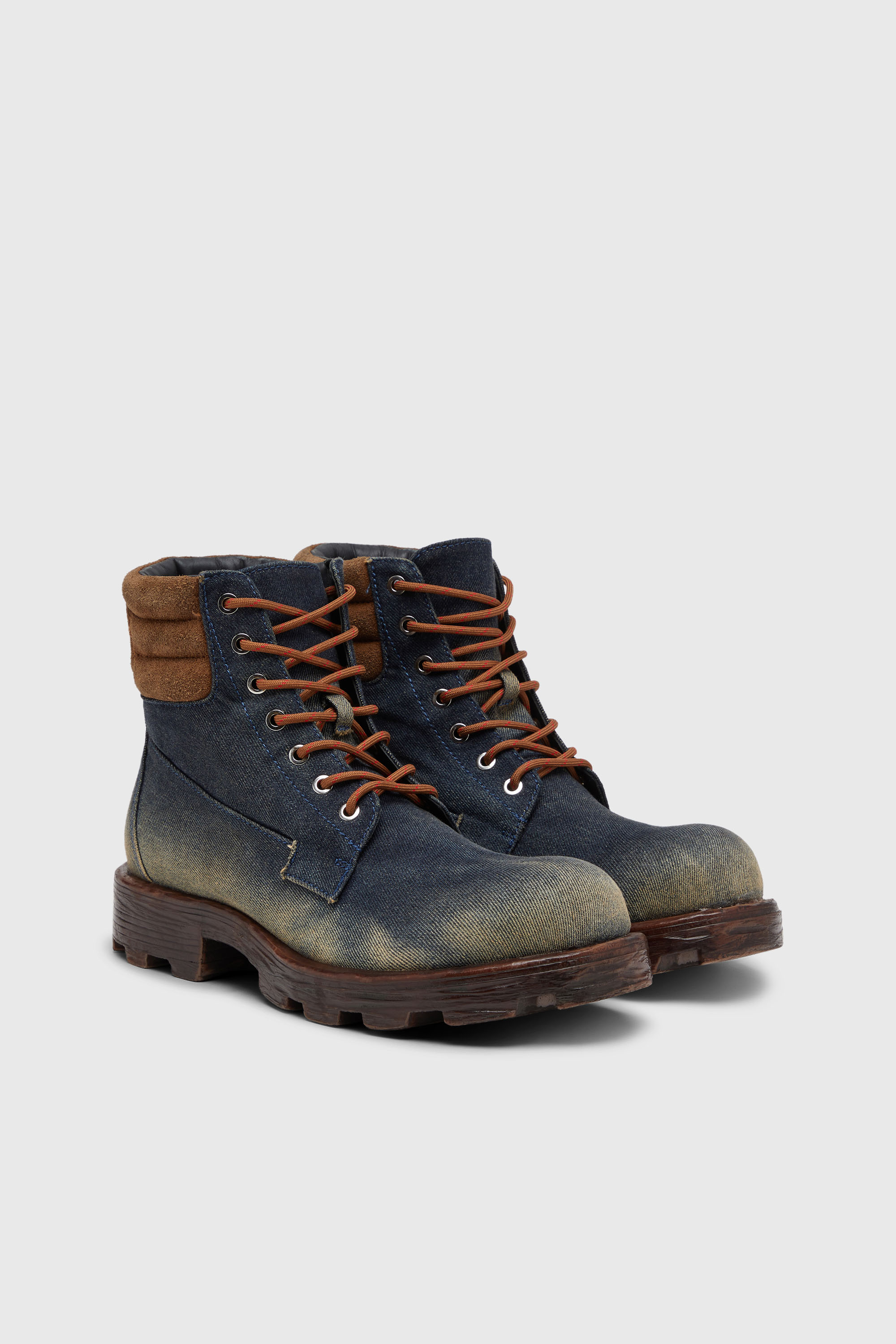 Diesel - D-HAMMER LACE UP W, Female's レースアップブーツ in ダークブルー - 2