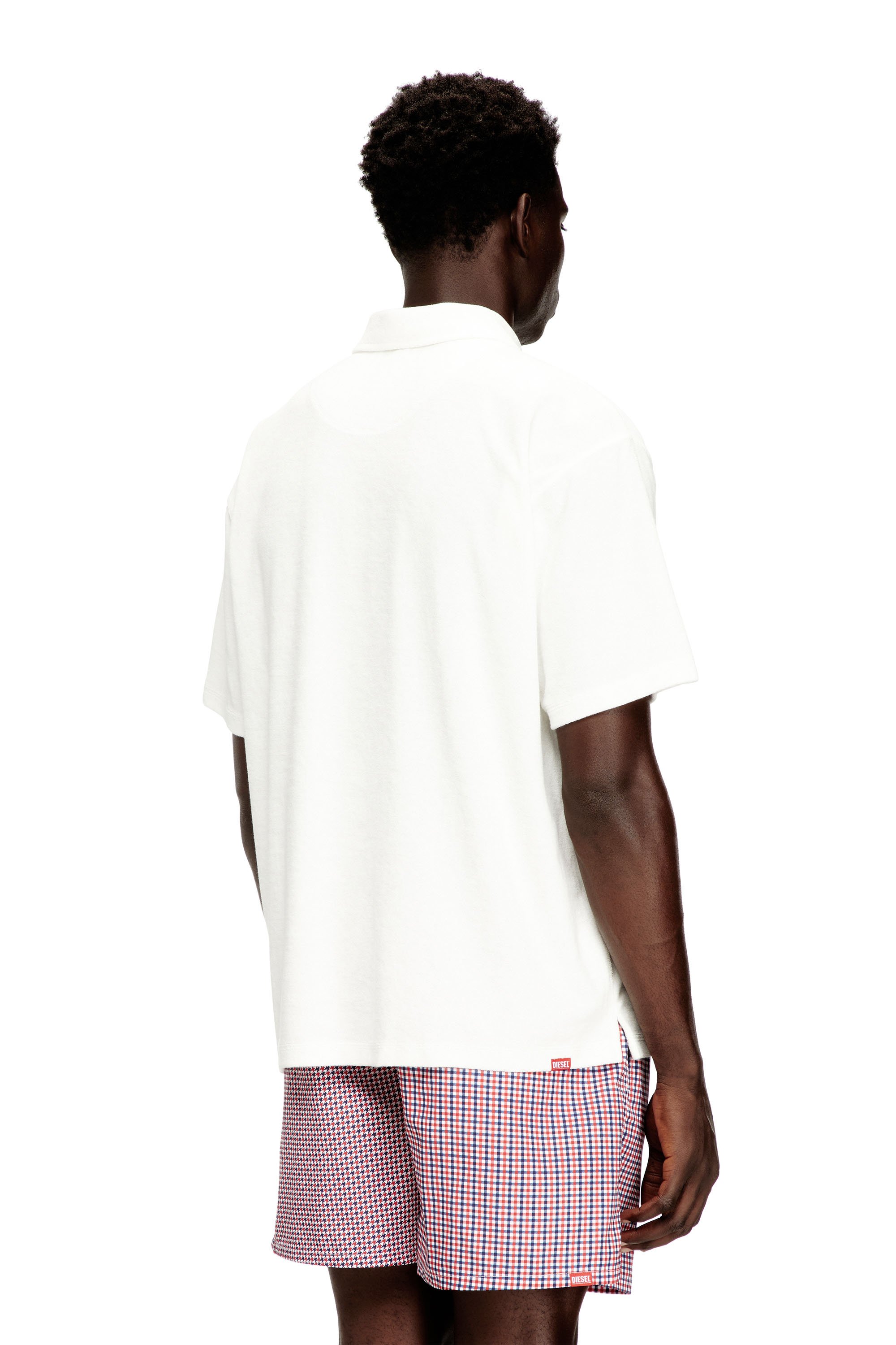 Diesel - JOSHUA-D-CORE, Male's Towelling cotton polo shirt in ホワイト - 3