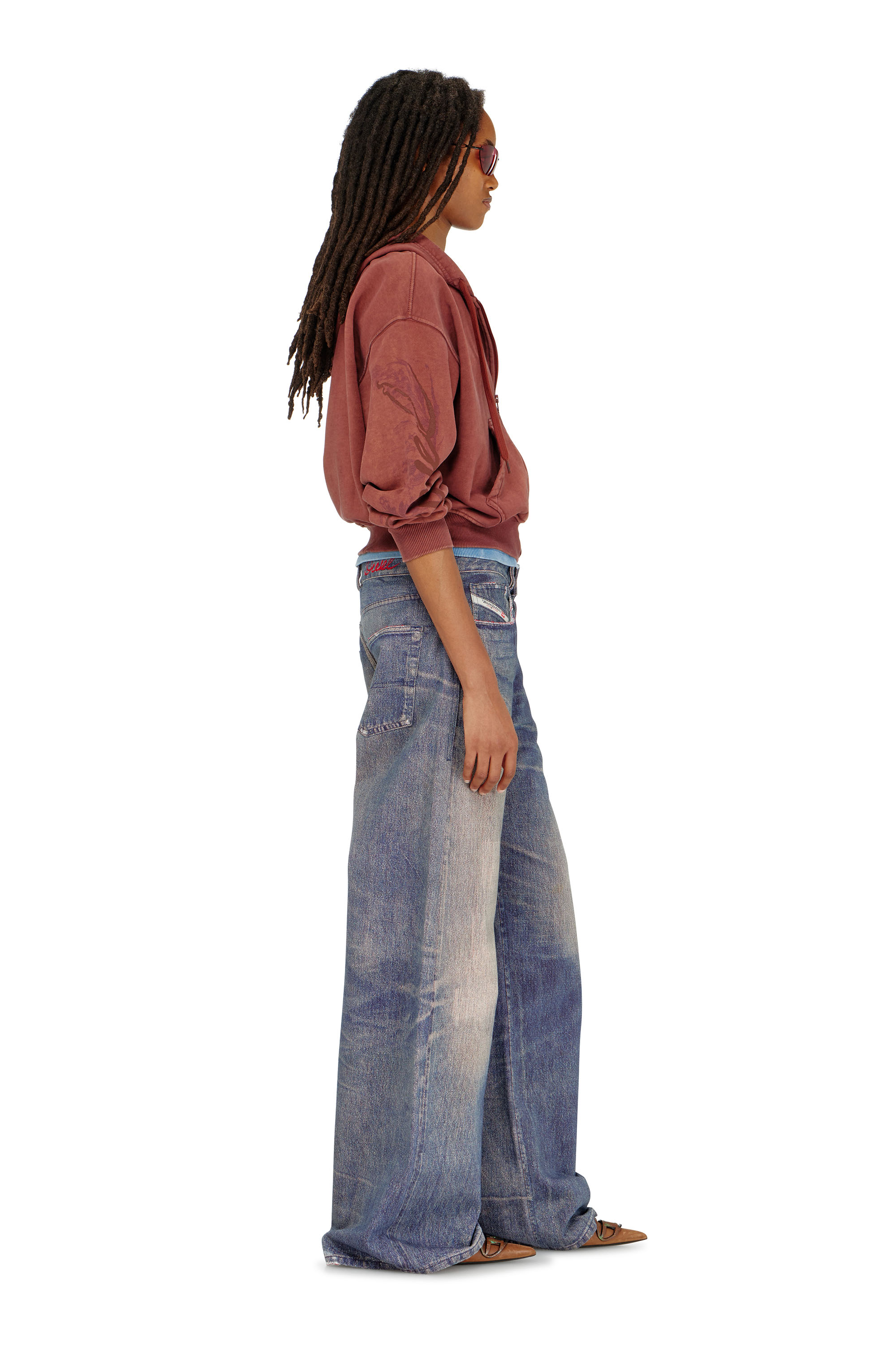 Diesel - Female's Relaxed Jeans 1996 D-Sire 09P95, ダークブルー - 2
