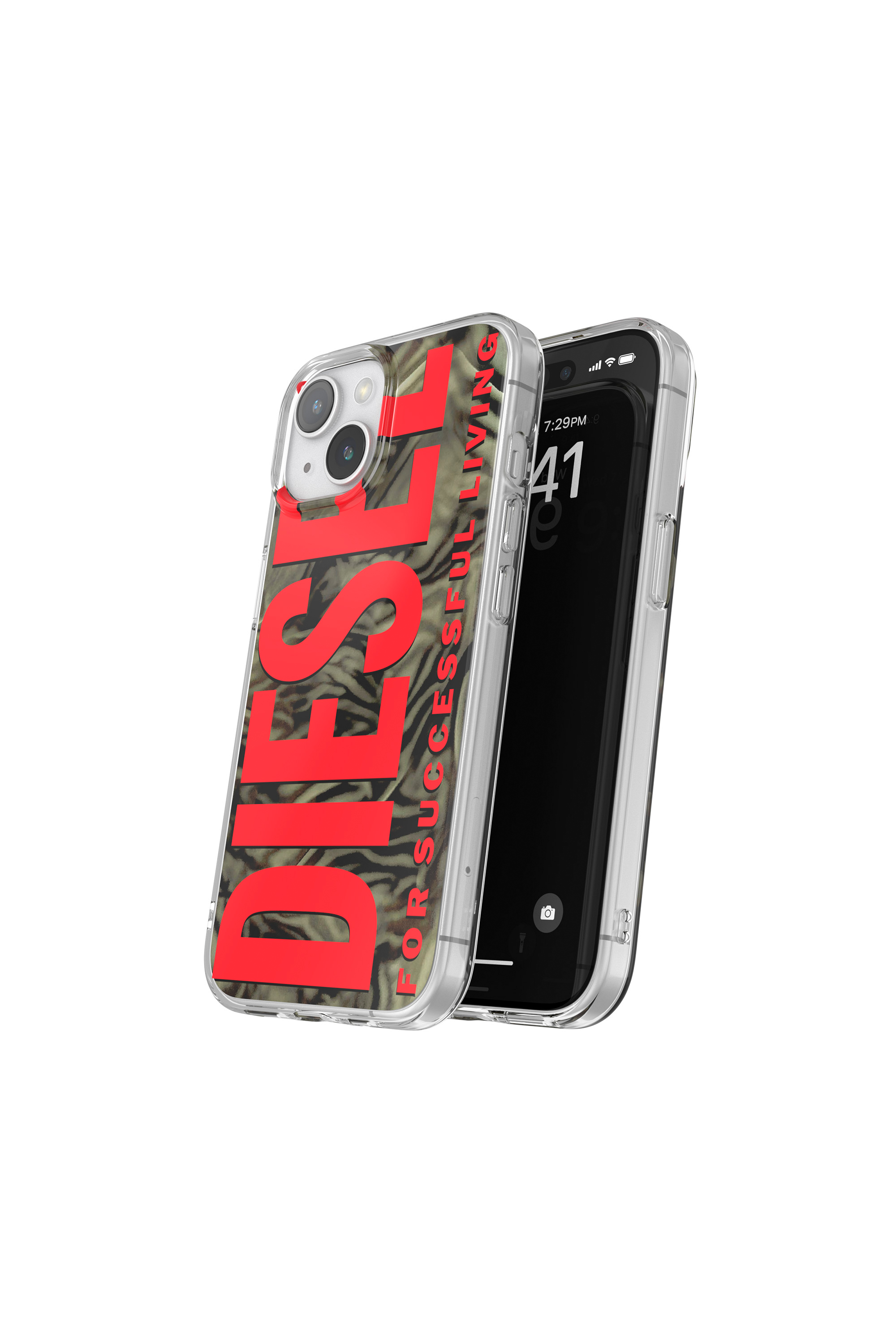 Diesel - 60047 AOP CASE, Unisex's iPhone 15 in レッド/グリーン - 3