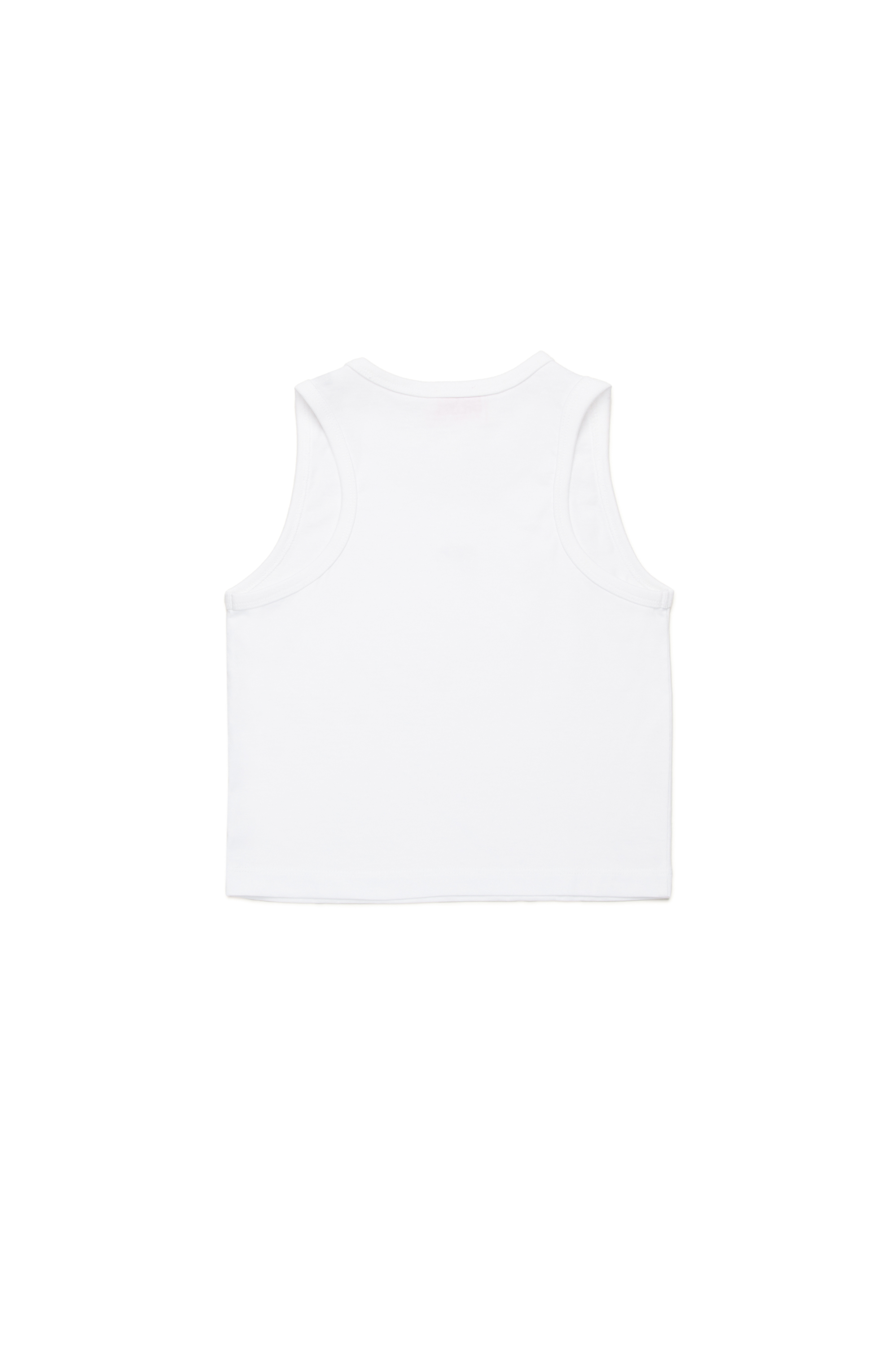 Diesel - TASPYRD, Female's Tank top with D logo patch in ホワイト - 2