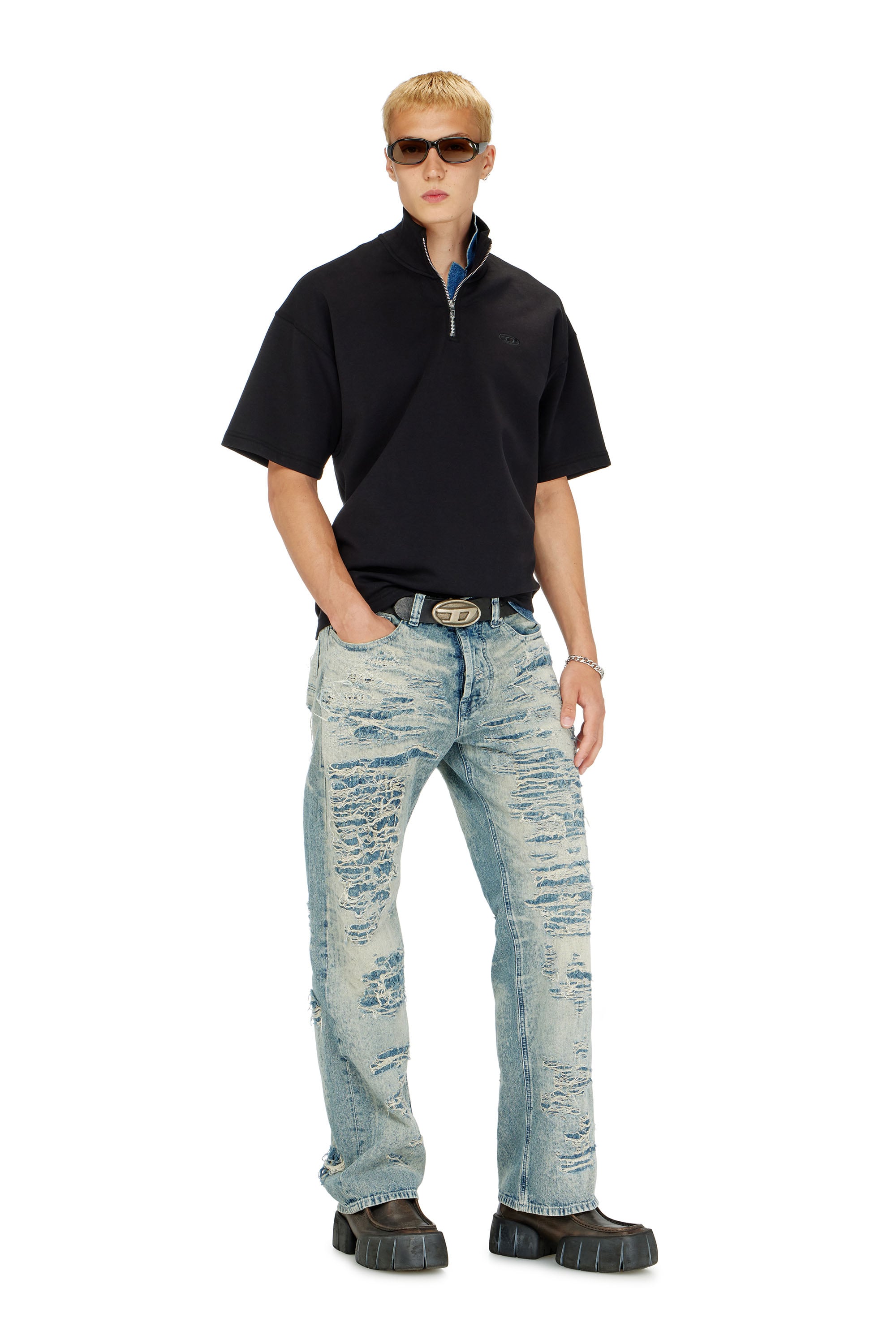 Diesel - S-CUBY, Male's 半袖スウェット in ブラック - 2