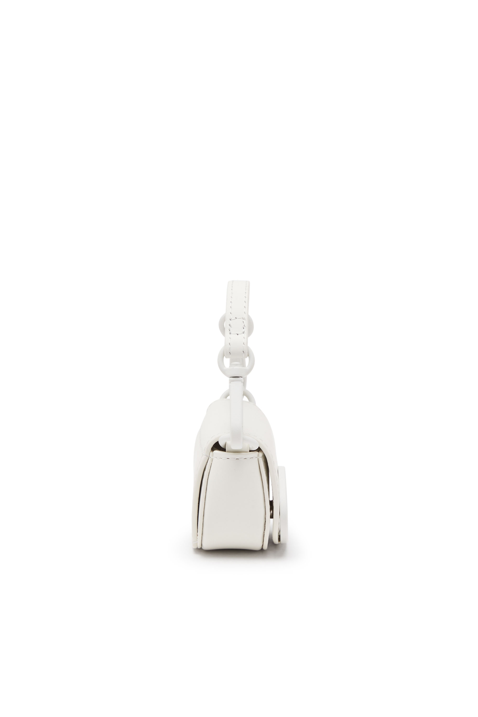 Diesel - 1DR XXS CHAIN, Female's Iconic micro bag charm in matte leather in ホワイト - 3