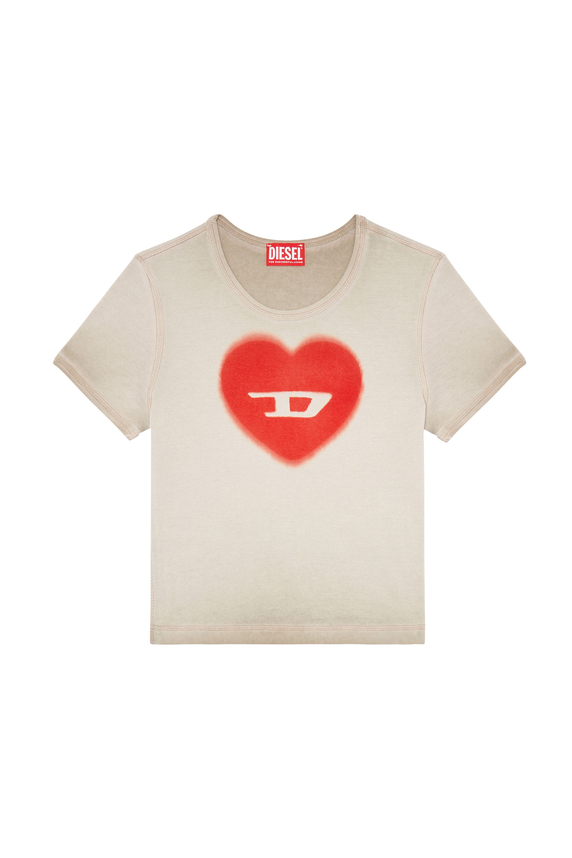 Diesel - T-ELE, Female's Tシャツ in ベージュ - 3