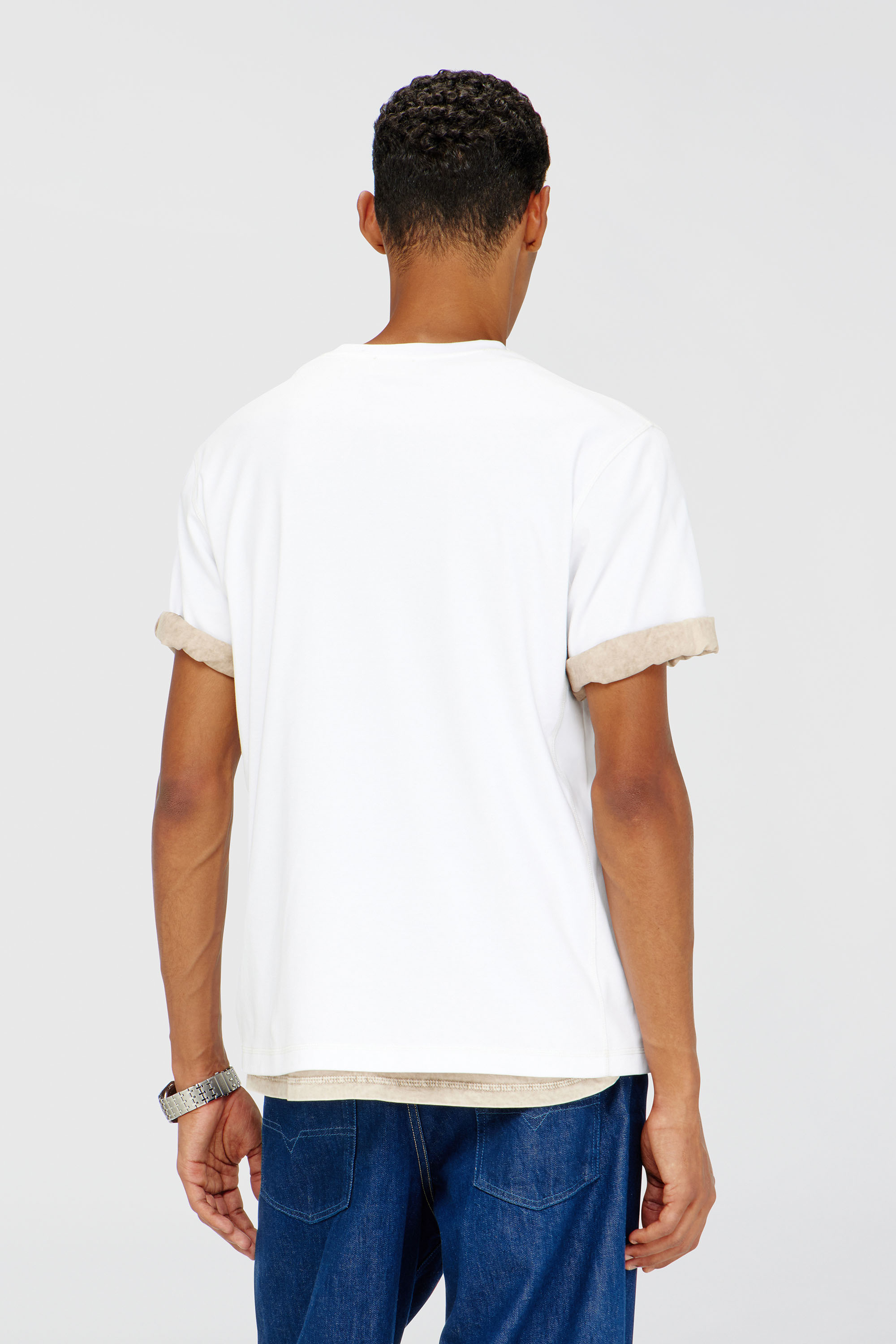 Diesel - T-MADJUST-TR, Male's Tシャツ in ホワイト - 4