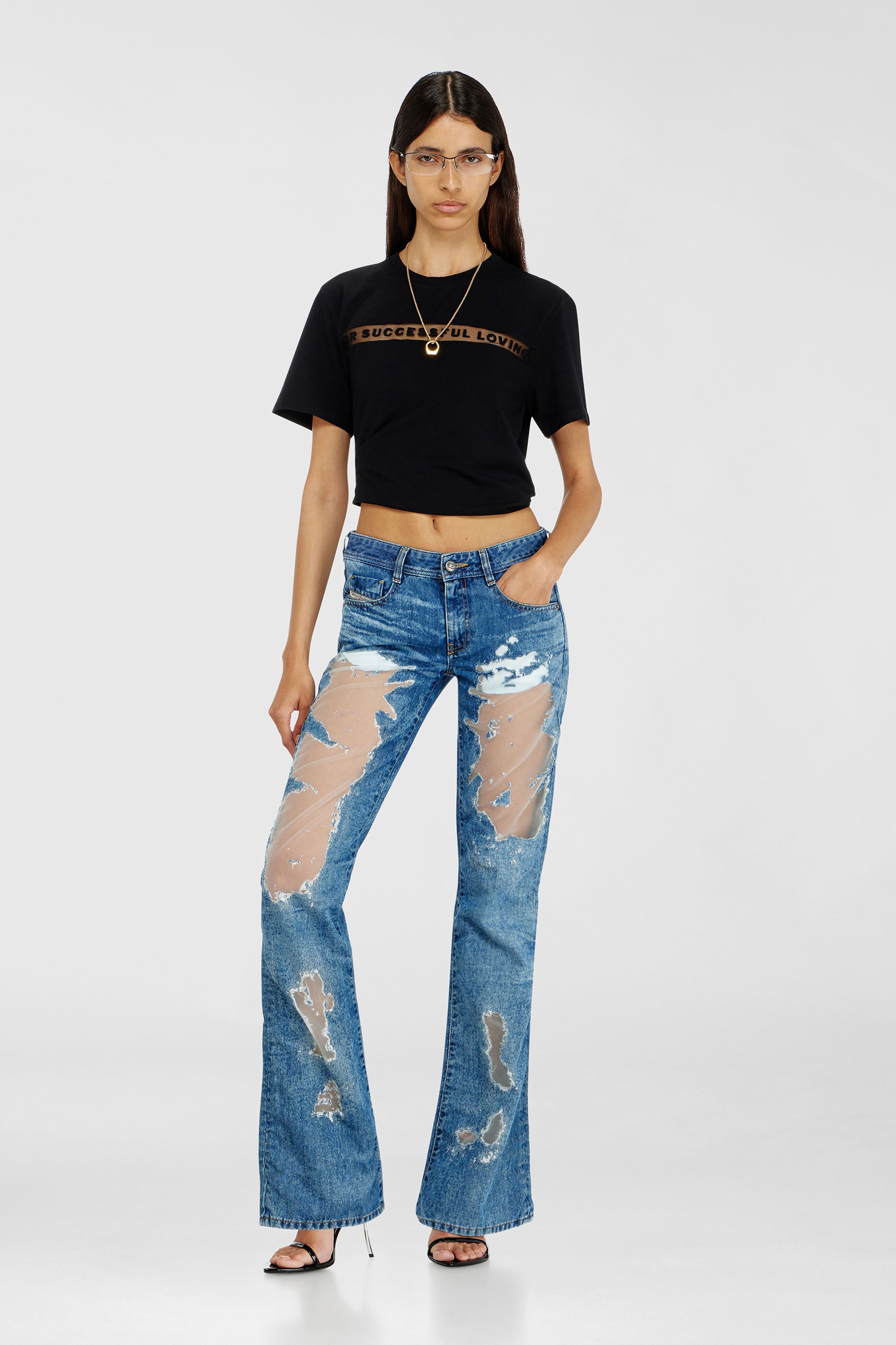 Diesel - PR-T-NOTS-CHI-R, Unisex's T-shirt with For Successful Loving logo in ブラック - 2