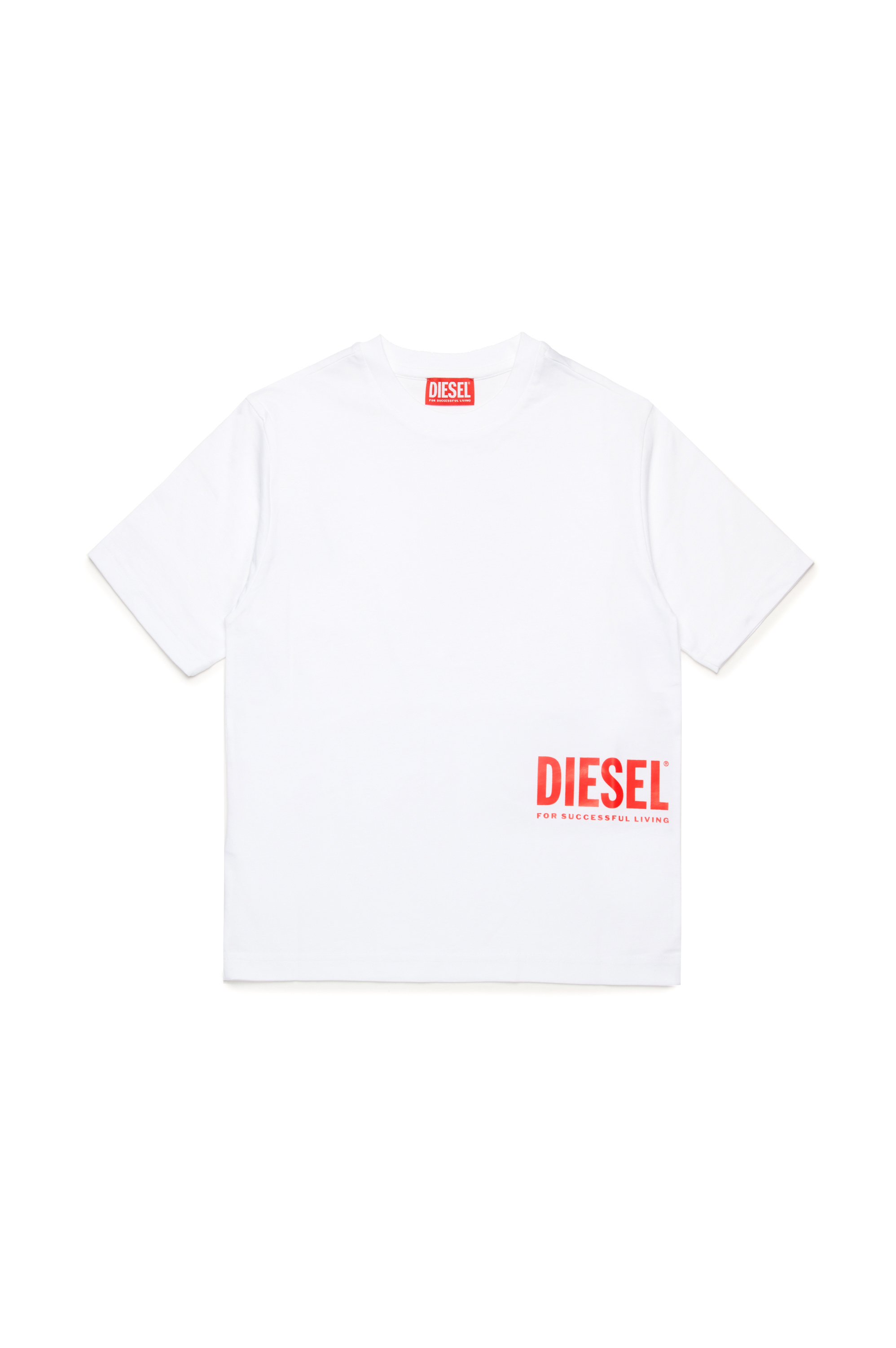 Diesel - MTFIND OVER, Male's T-shirt with Biscotto logo in ホワイト - 1