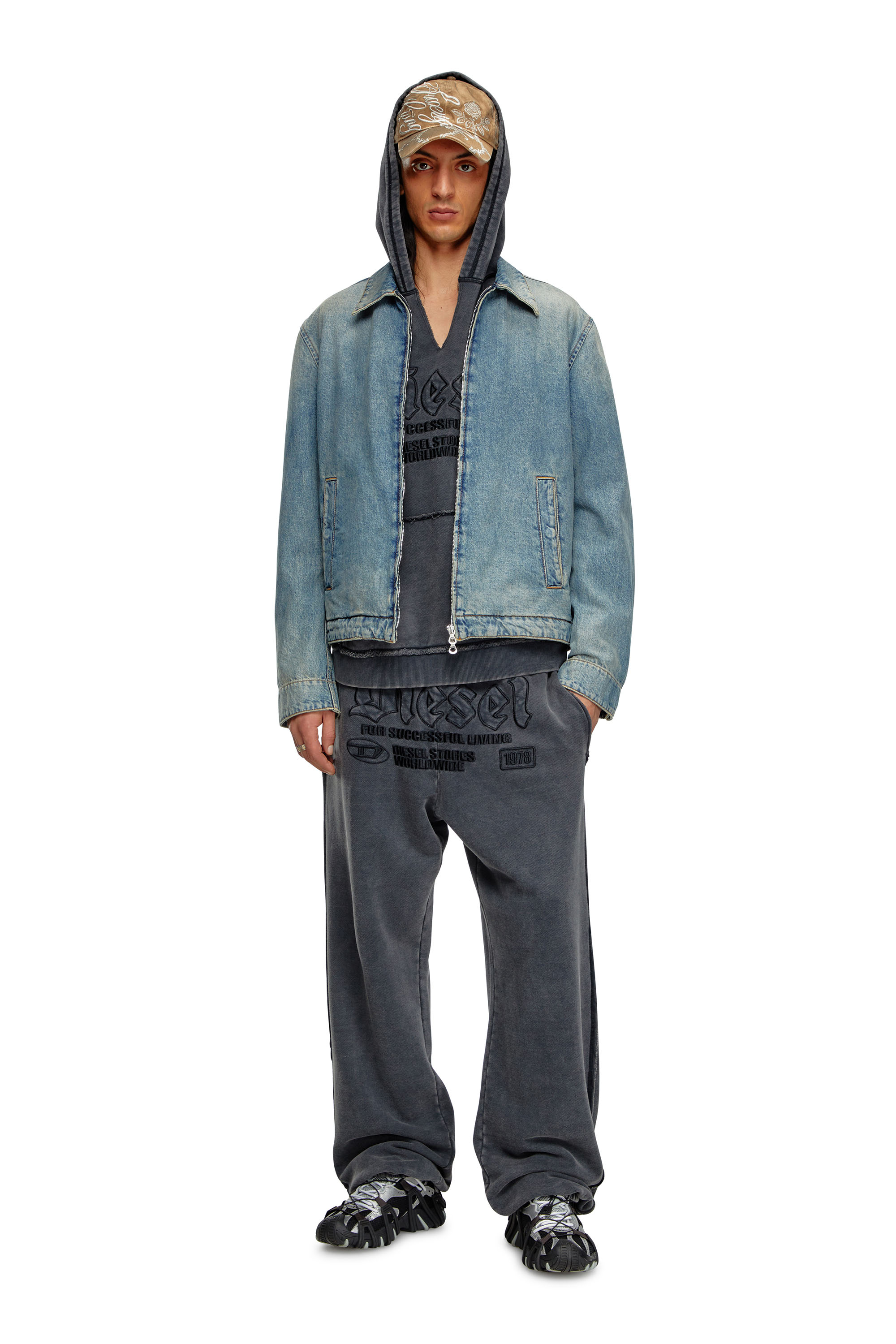 Diesel - D-ROHE, Male's Denim blouson jacket in ライトブルー - 2