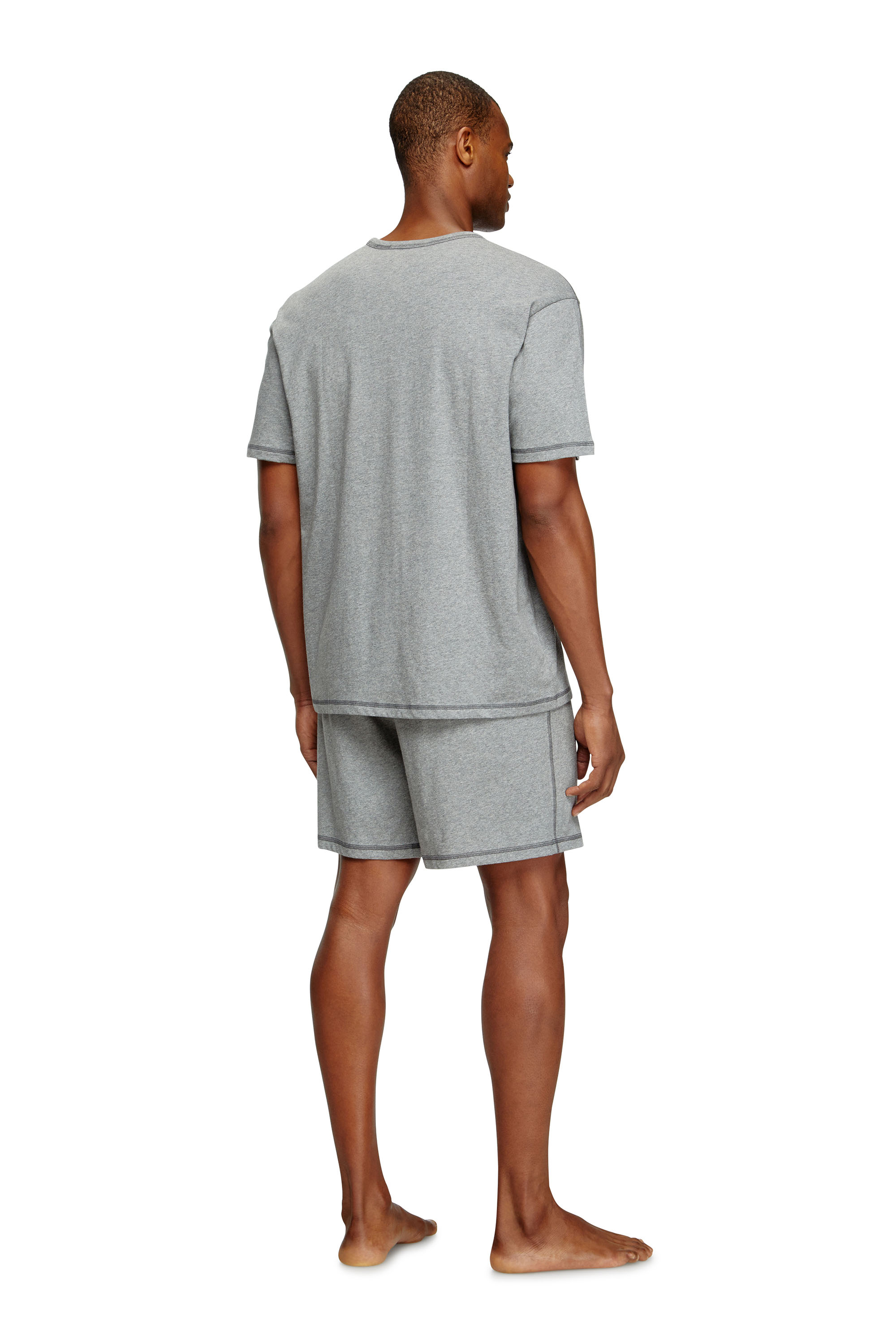 Diesel - SET-ADAM-D-CORE, Male's Short Pajamas in cotton jersey in グレー - 2