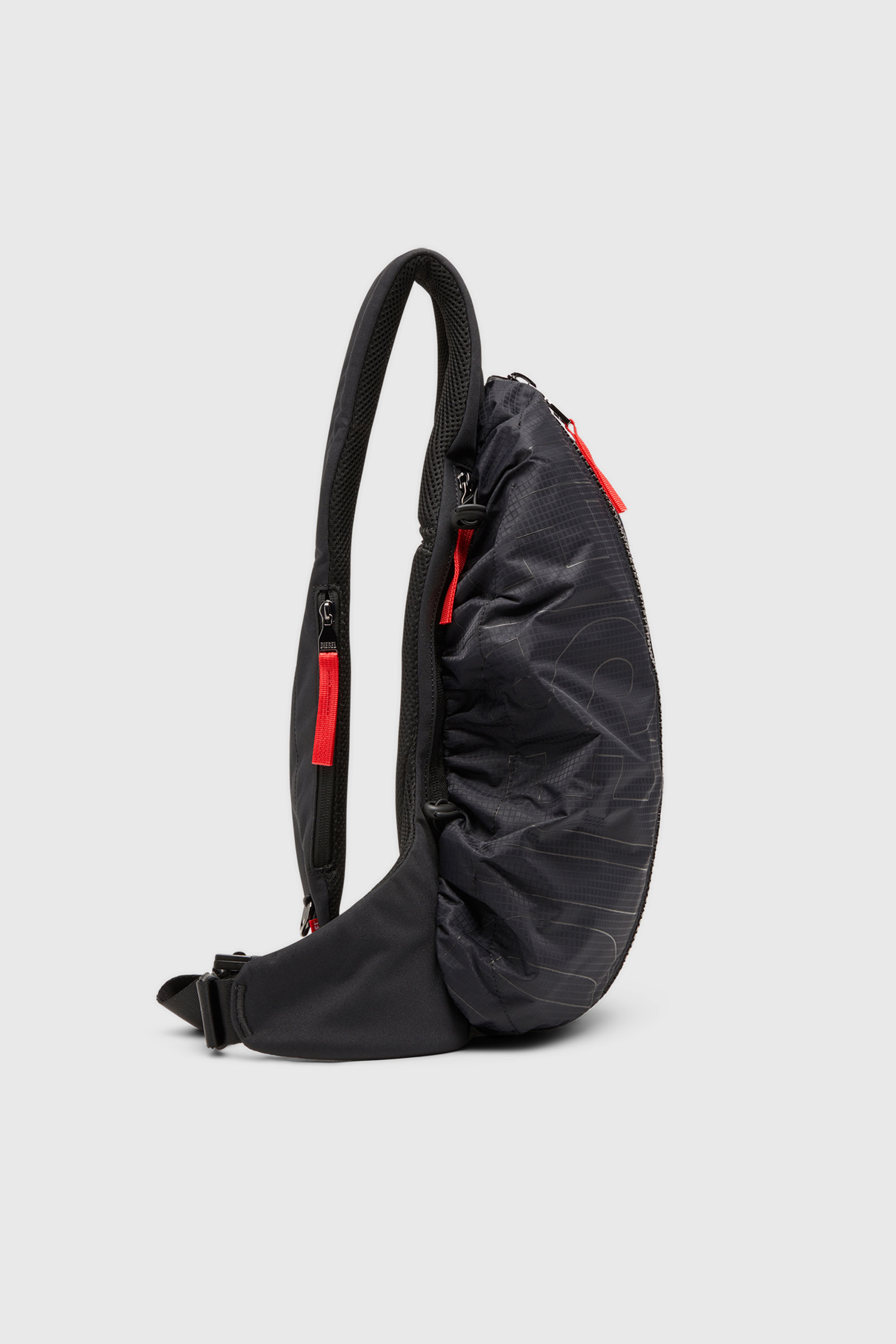 ZIP-D SLING BAG X Zip-D-Sling backpack in check-jacquard shell