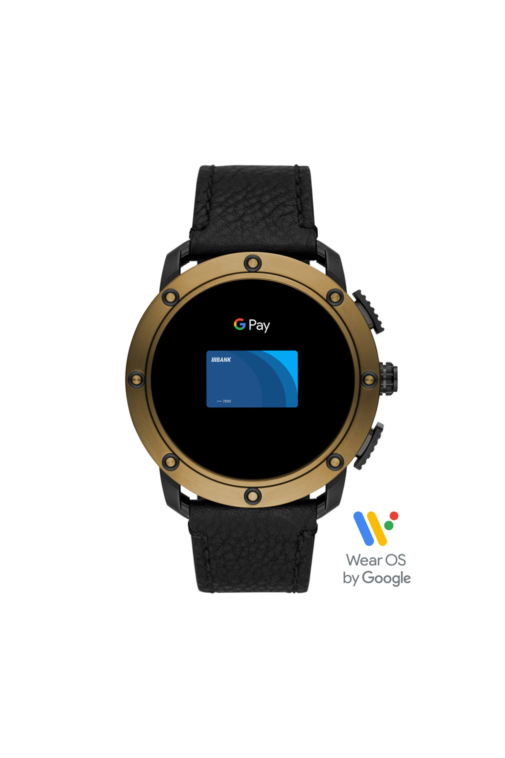 Diesel - DT2016, Male's Axial Smartwatch - Bronze Stainless Steel and Black Leather in ブラック/ブロンズ - 5