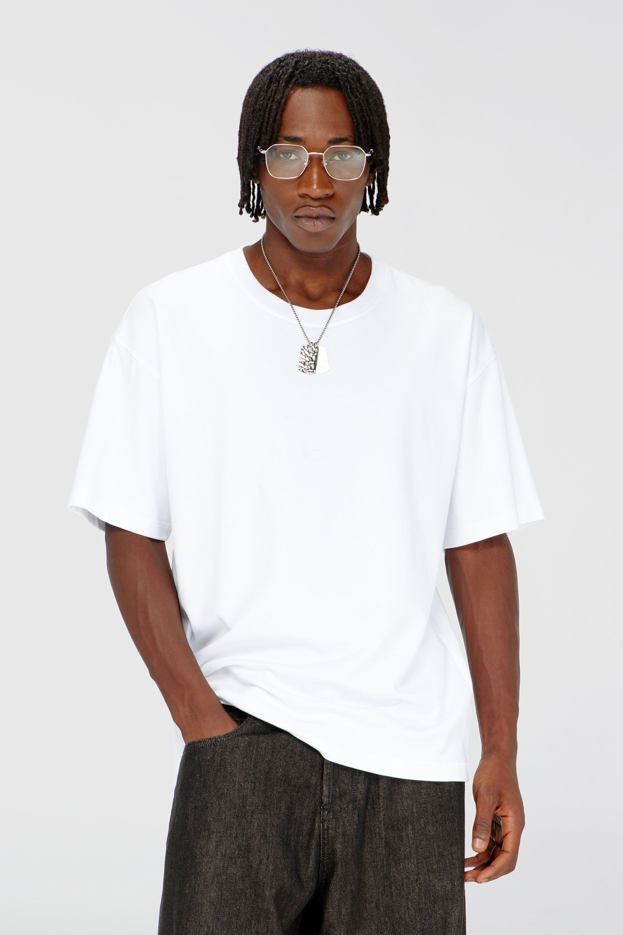 Diesel - T-BOXT-AA16, Male's Tシャツ in ホワイト - 3