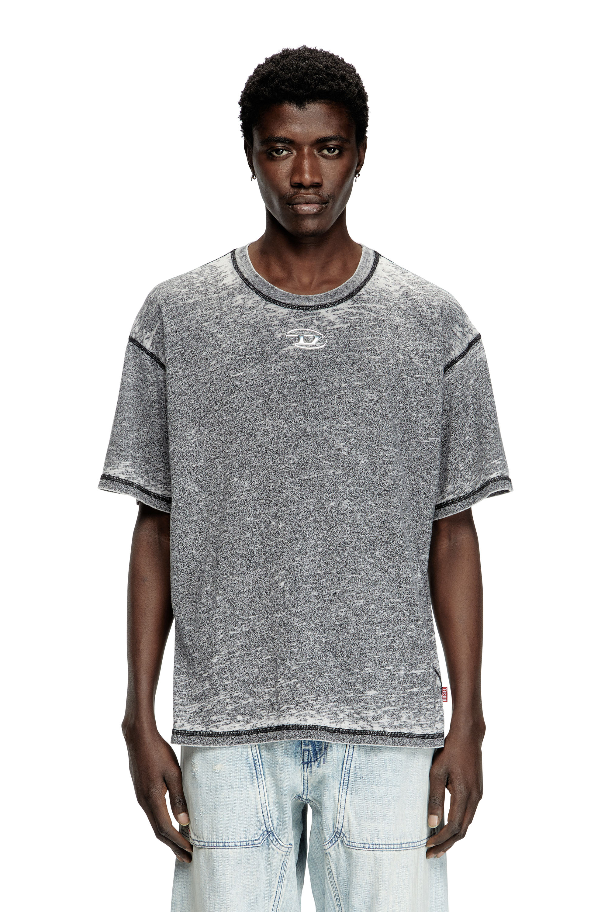Diesel - T-BOXT-PAK, Male's Tシャツ in グレー - 3