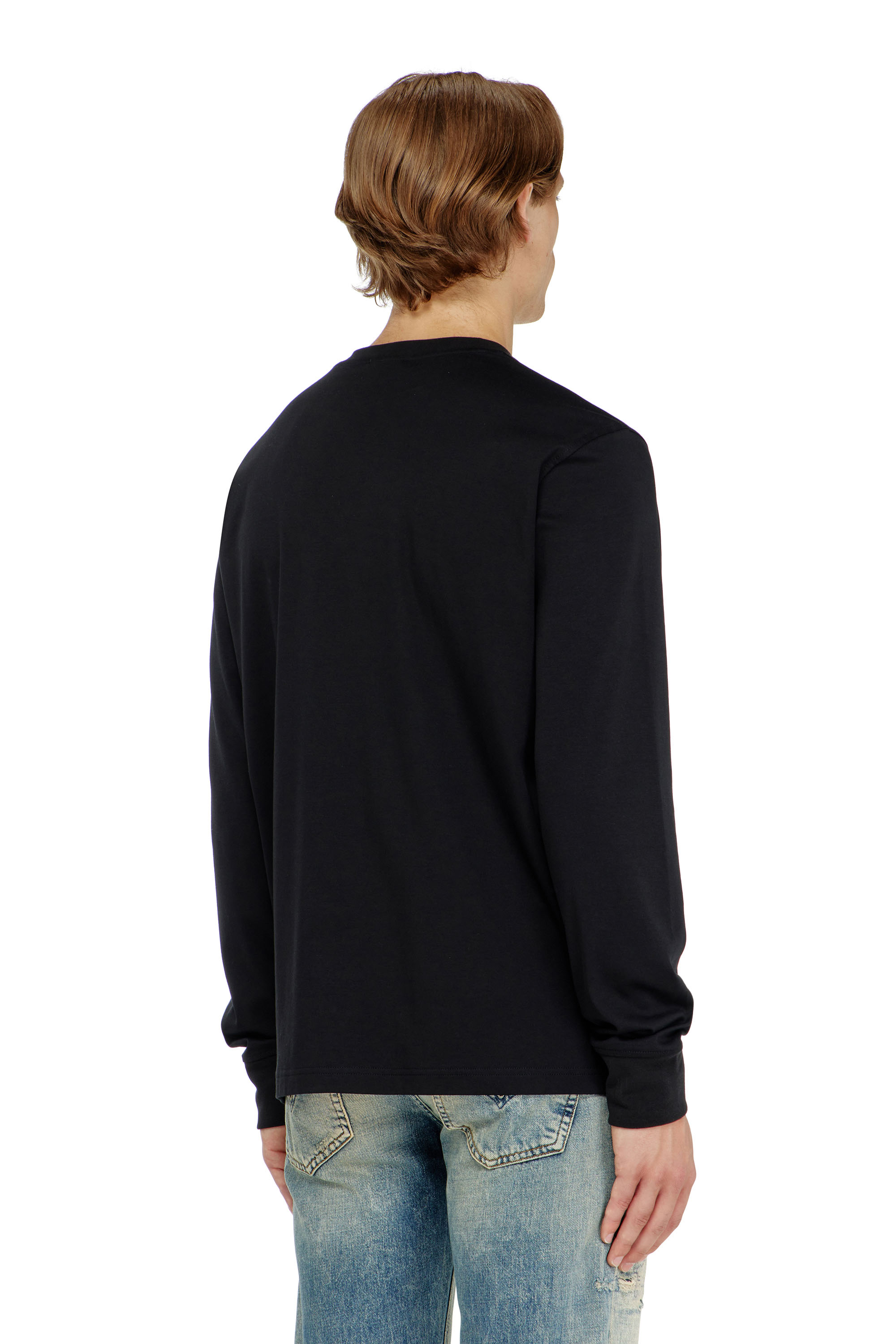 Diesel - T-ADJUST-LS-MET, Male's 長袖Tシャツ in ブラック - 4
