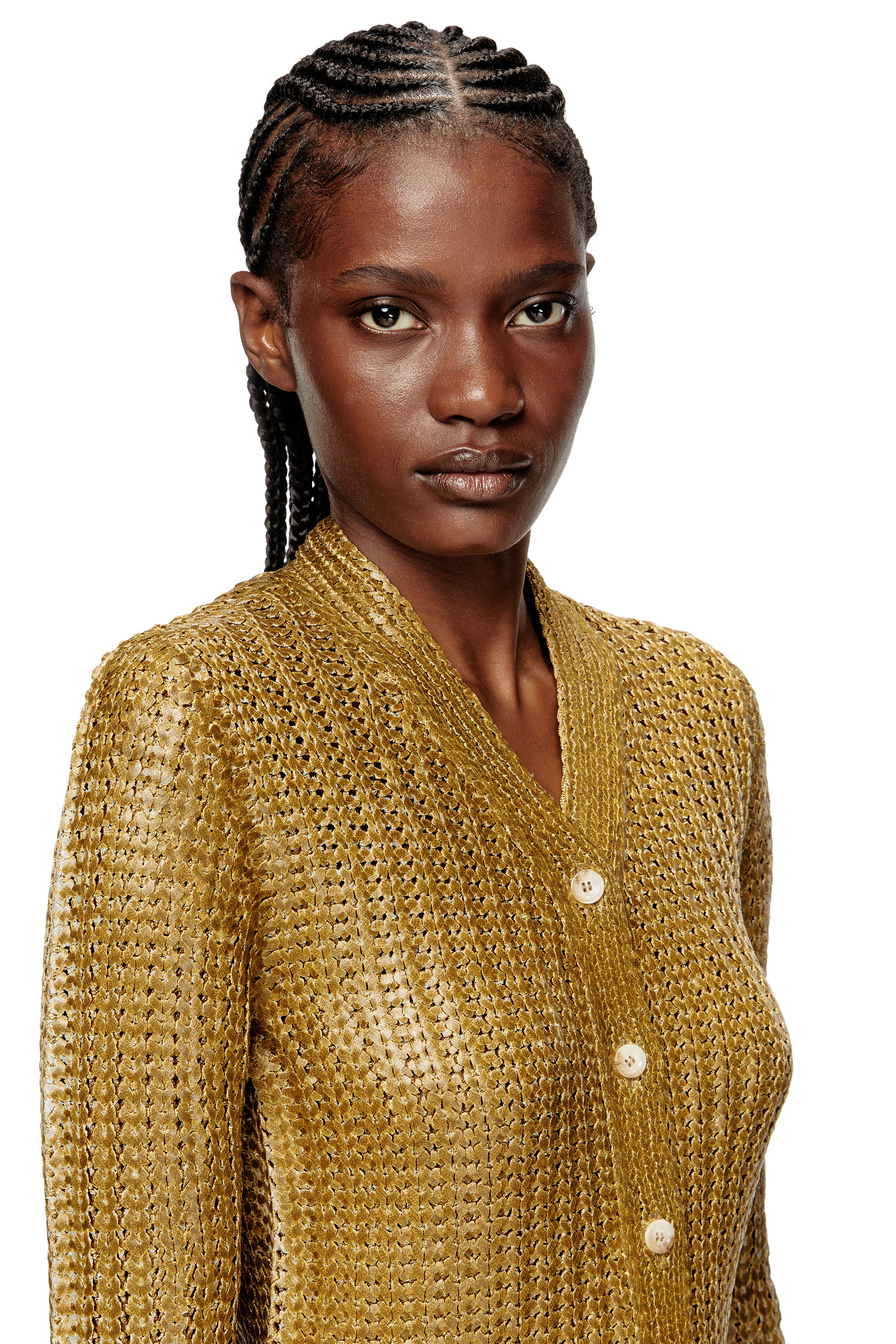 Diesel - M-MILLO, Female's カーディガン in ライトブラウン - 4