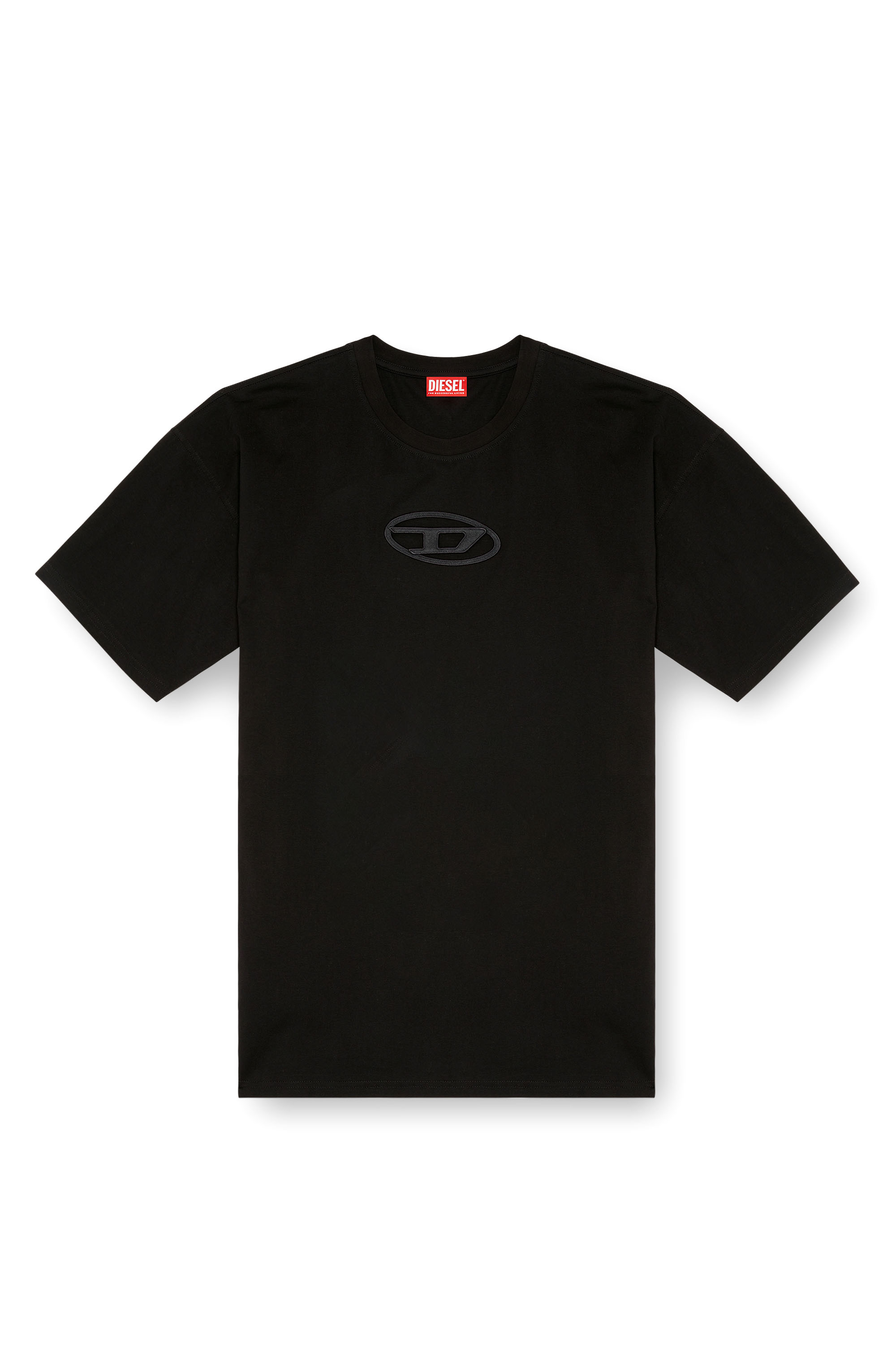 Diesel - T-BOXT-OD, Unisex's T-shirt with embroidered Oval D in ブラック - 3