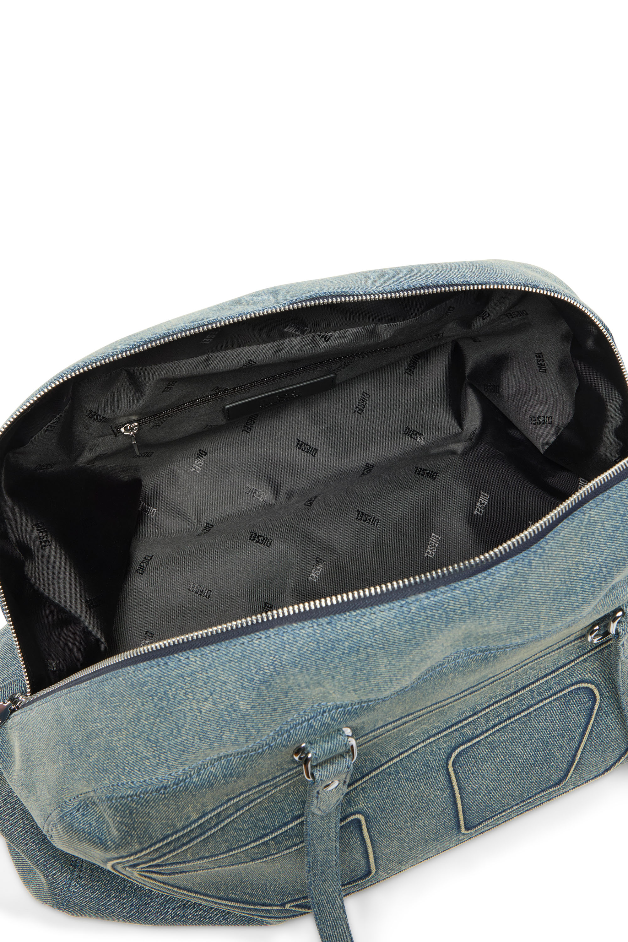 Diesel - 1DR DOME SOFT DUFFLE XL, Unisex's 1DR Dome-Duffle bag in denim with Oval D logo in ライトブルー - 5