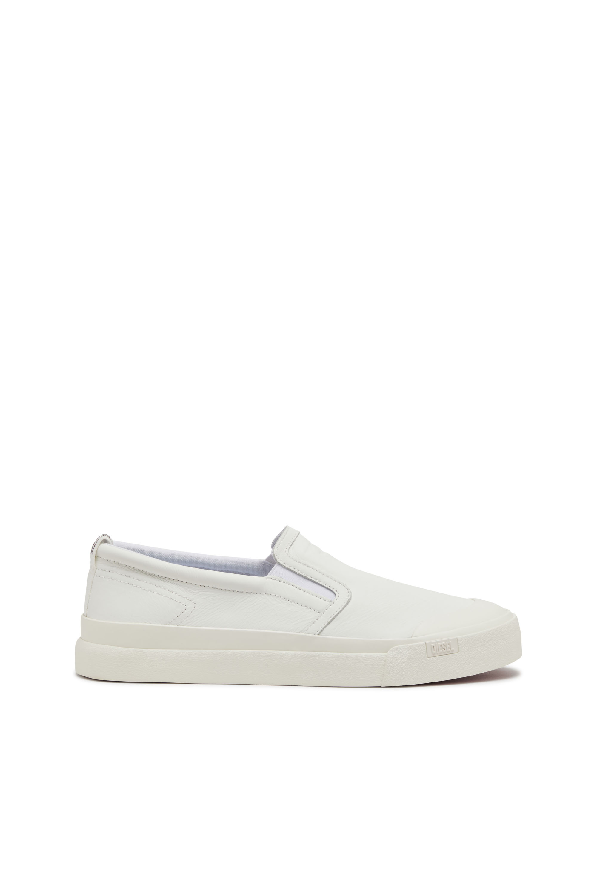 Diesel - S-ATHOS SLIP ON, Male's S-Athos-Slip-on sneakers in plain leather in ホワイト - 1