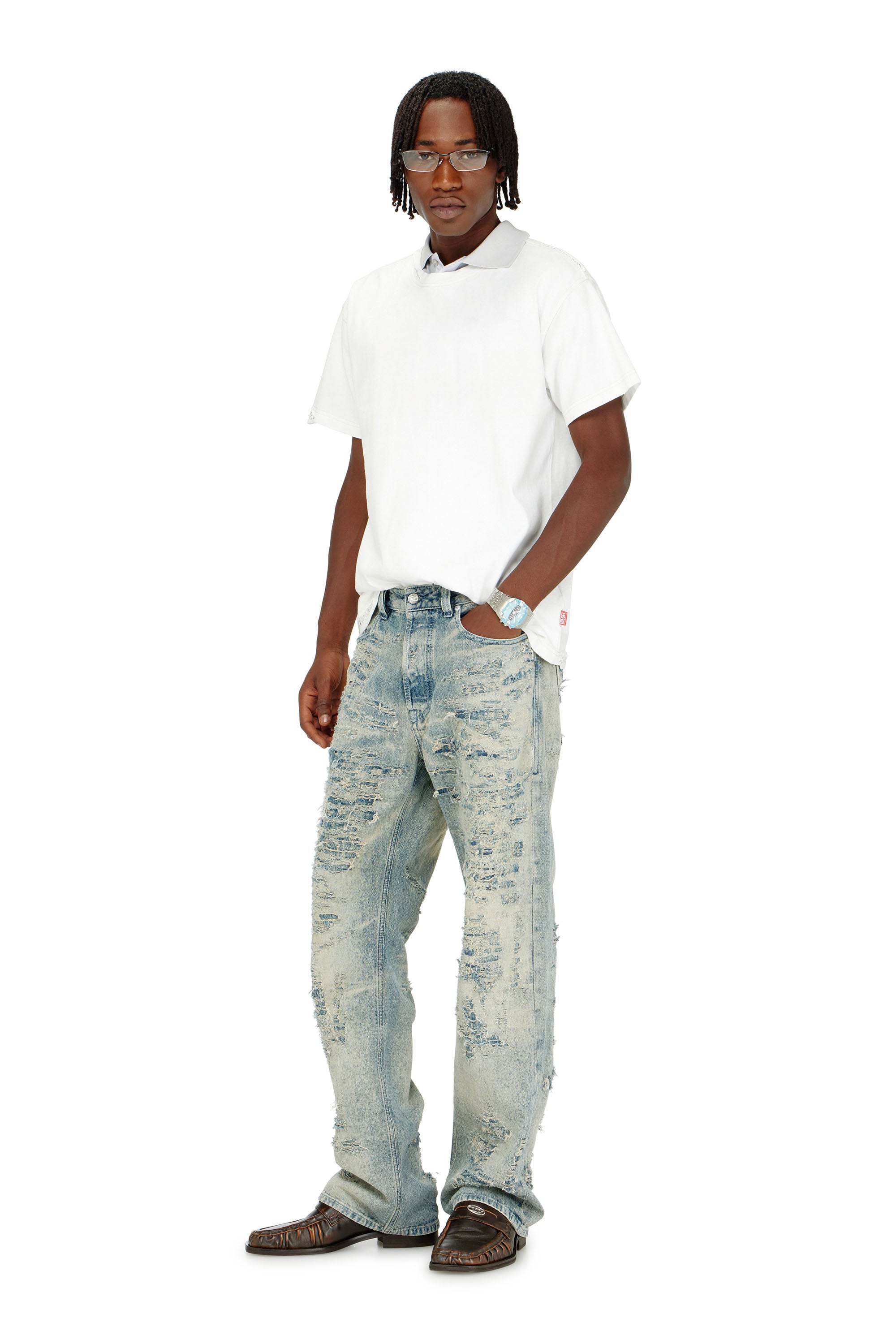Diesel - T-NORM-CRYSTALS, Male's Tシャツ in ホワイト - 1