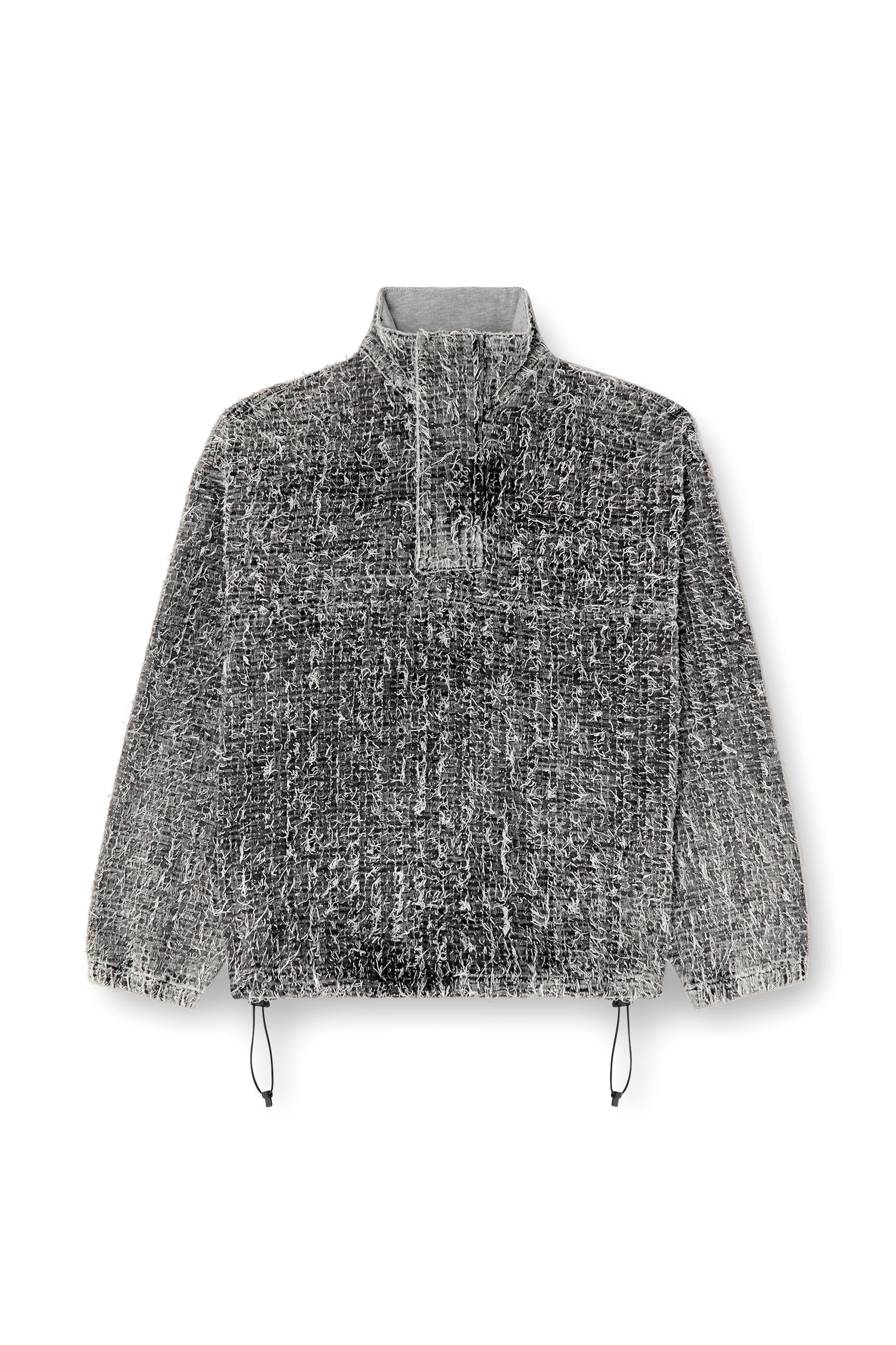 Diesel - D-FLOW-S2, Unisex's Pullover jacket in bouclé denim in グレー - 3