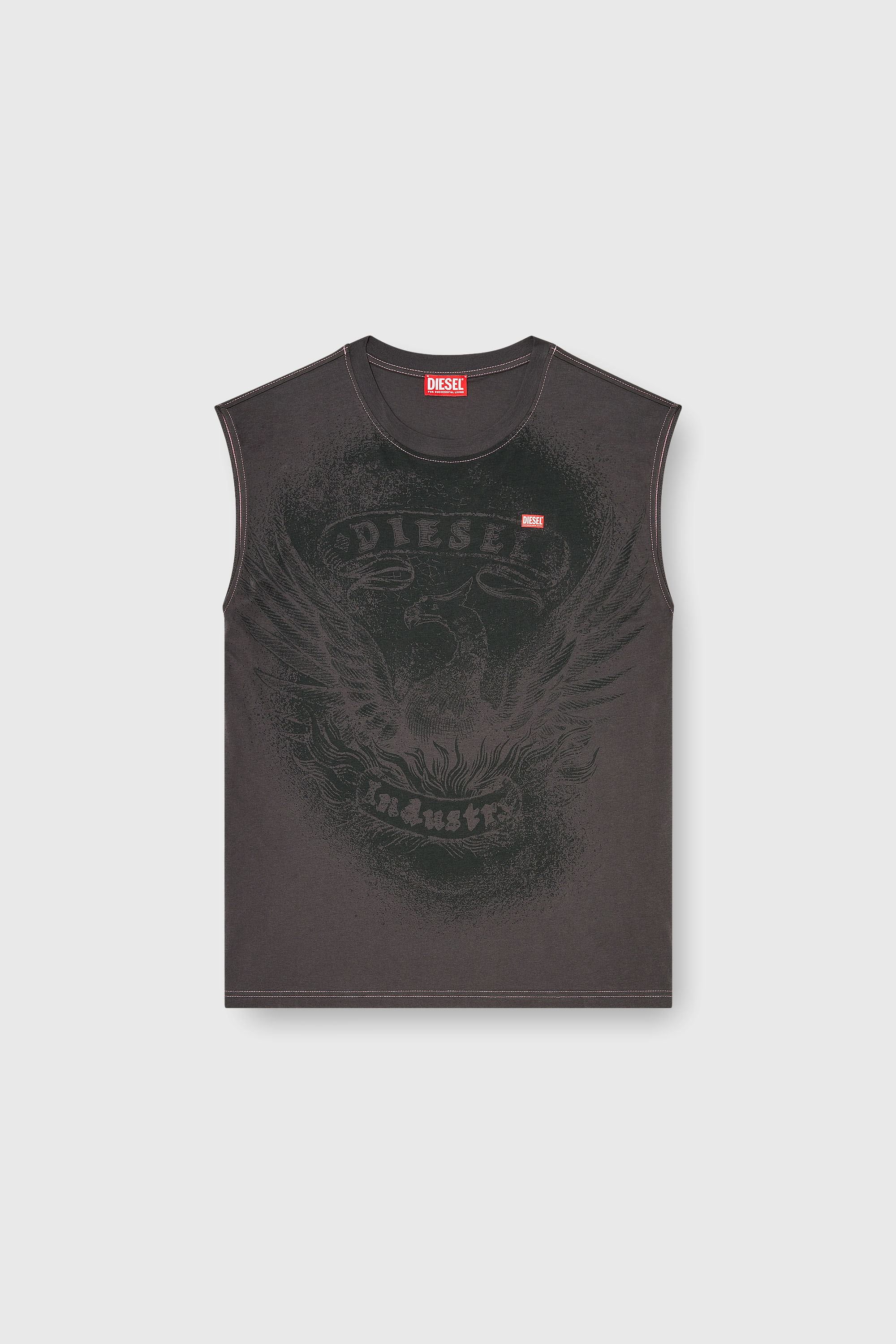 Diesel - T-BOXT-SL-NOTCH, Male's スリーブレストップ in ダークグレー - 2