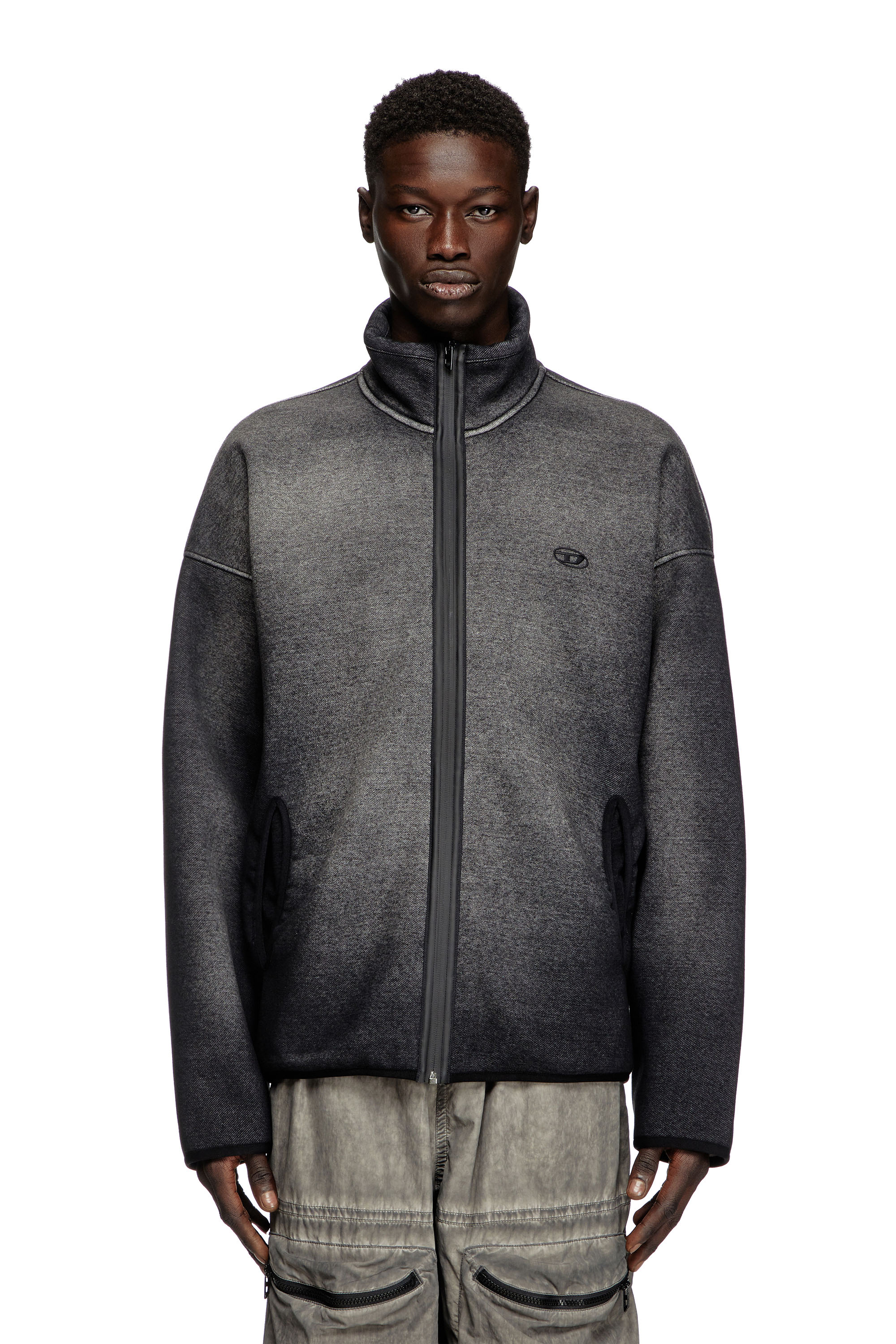 Diesel - S-BATY, Unisex's スウェットジャケット in ブラック - 3