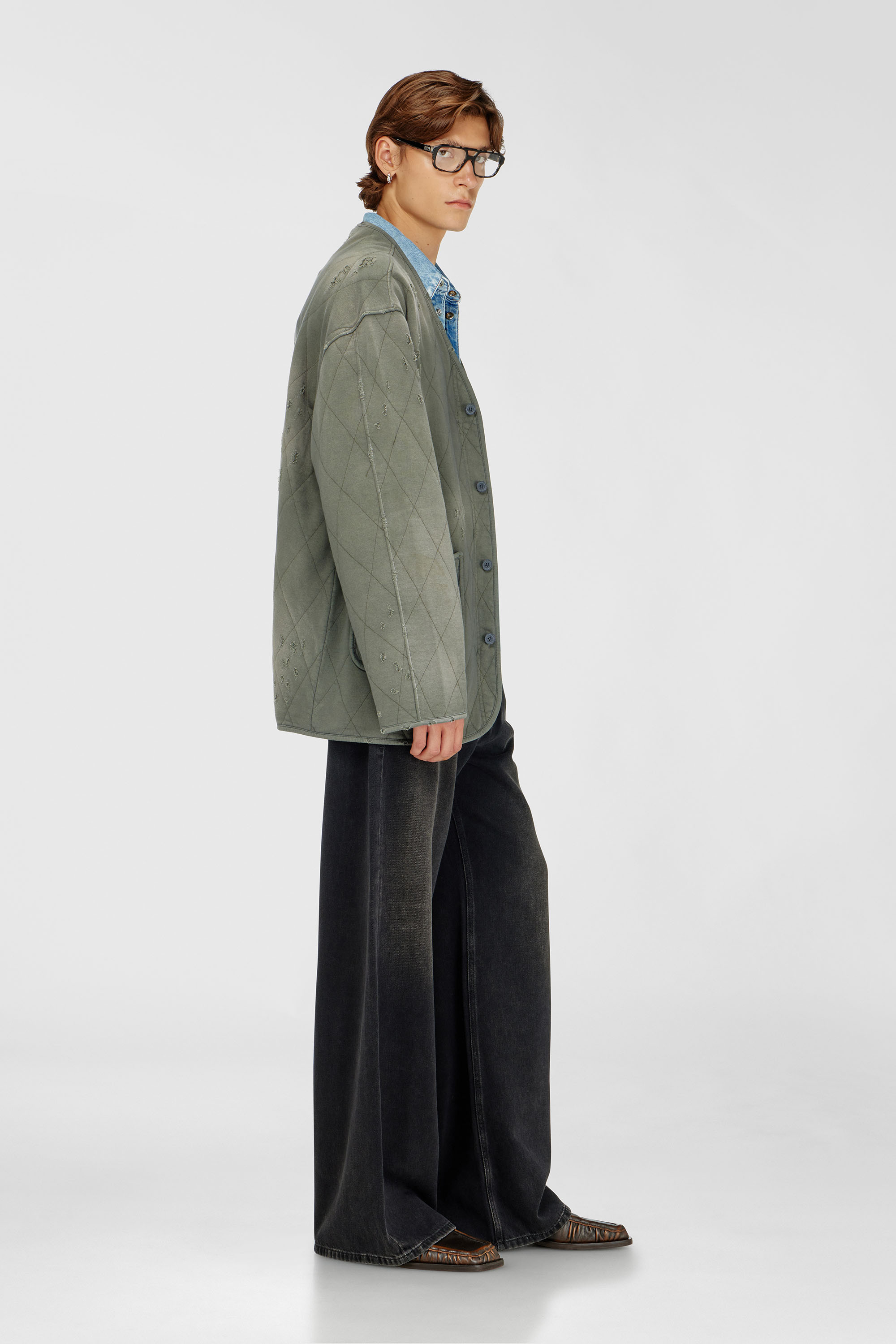 Diesel - Male's Relaxed Jeans D-Rise 09J96, ブラック/ダークグレー - 3