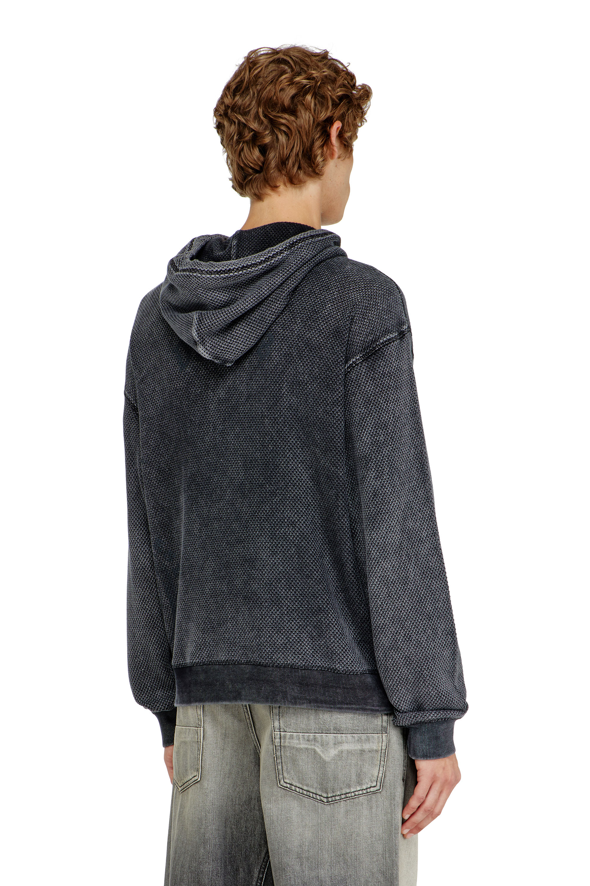 Diesel - S-NORM-HOOD-AA1, Male's プルオーバーパーカー in ダークグレー - 4