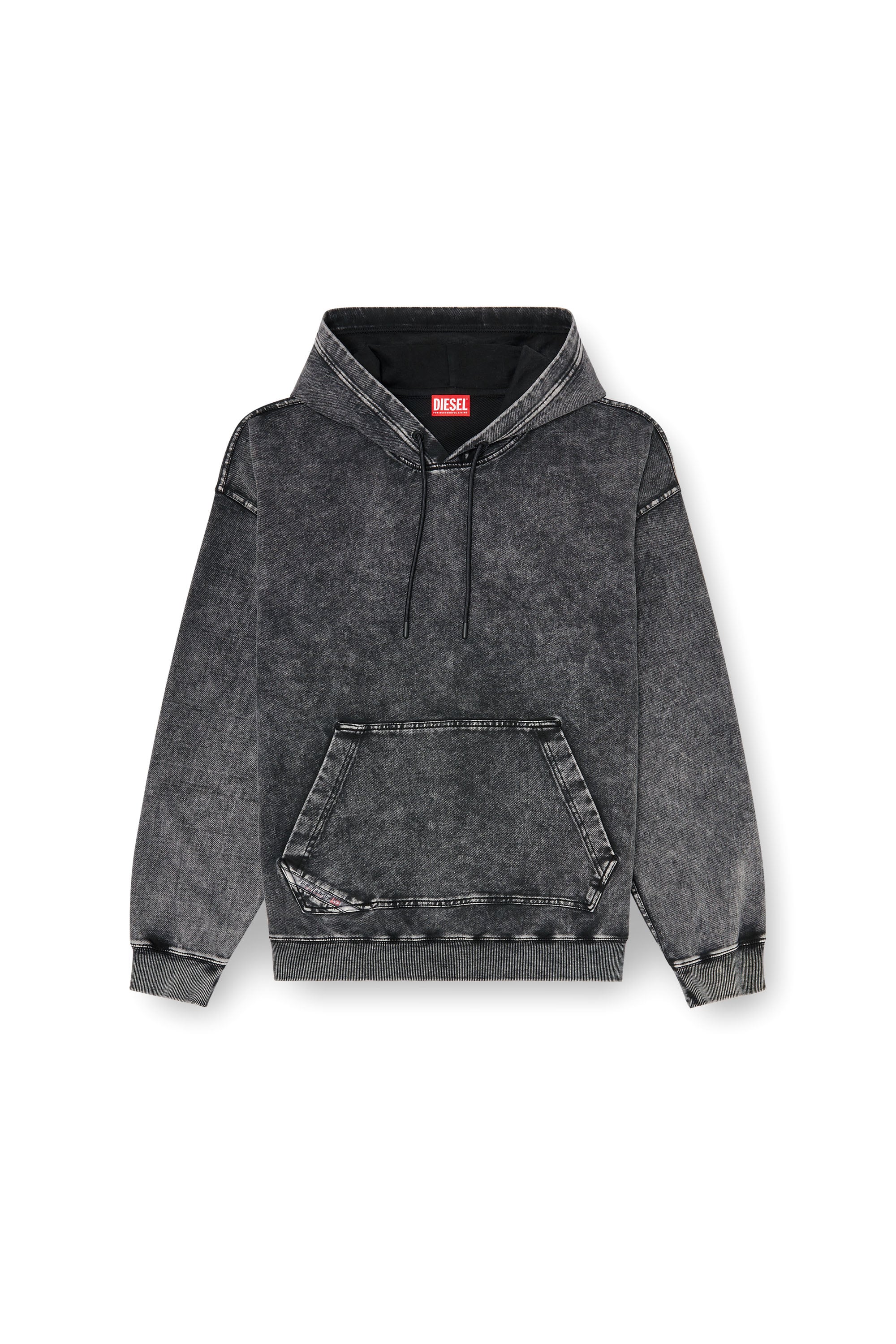 Diesel - S-BOXT-HOOD-TUK, Male's プルオーバーパーカー in ダークグレー - 2