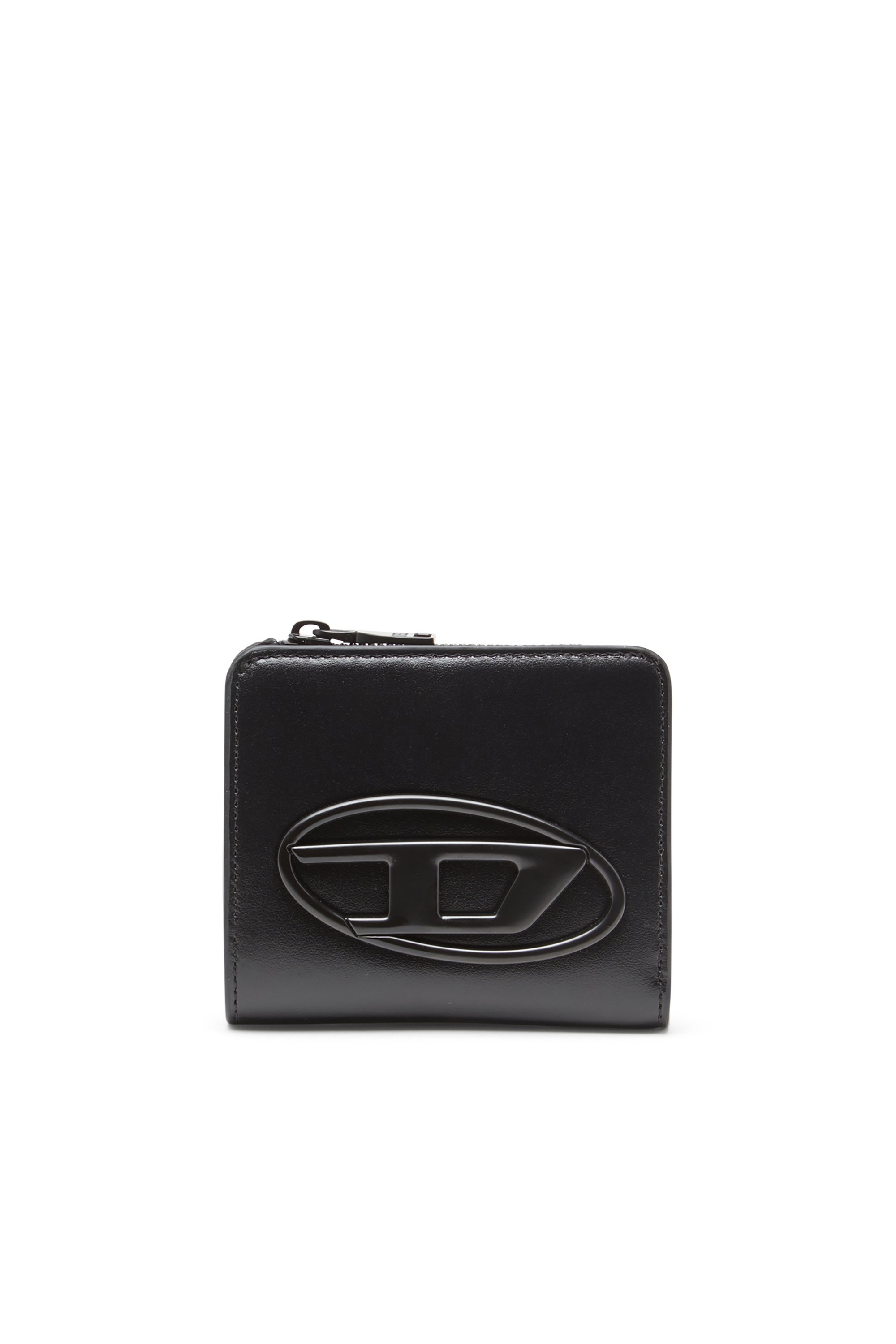 Diesel - HOLI -D BI FOLD ZIP L, Male's Zipped leather card holder in ブラック - 1