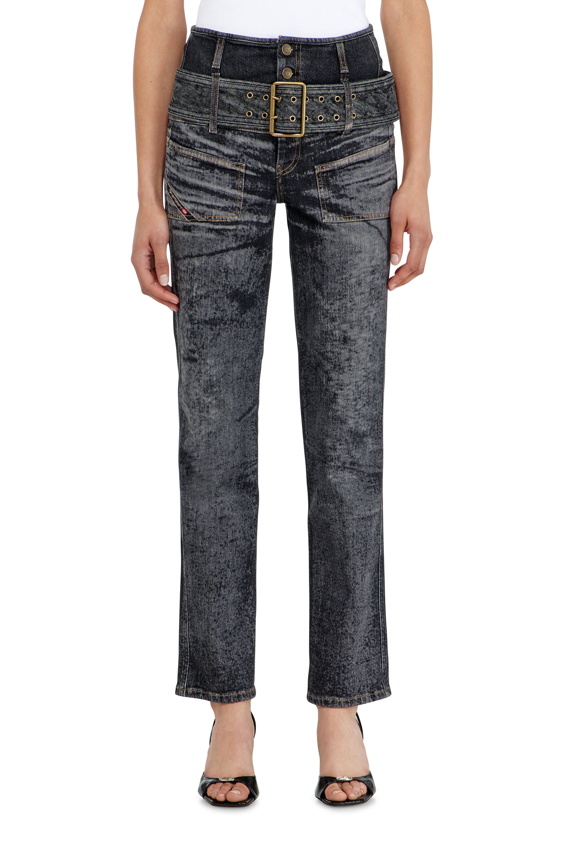 Diesel - Female's Slim Jeans D-Gorina 09Q30, ブラック/ダークグレー - 4