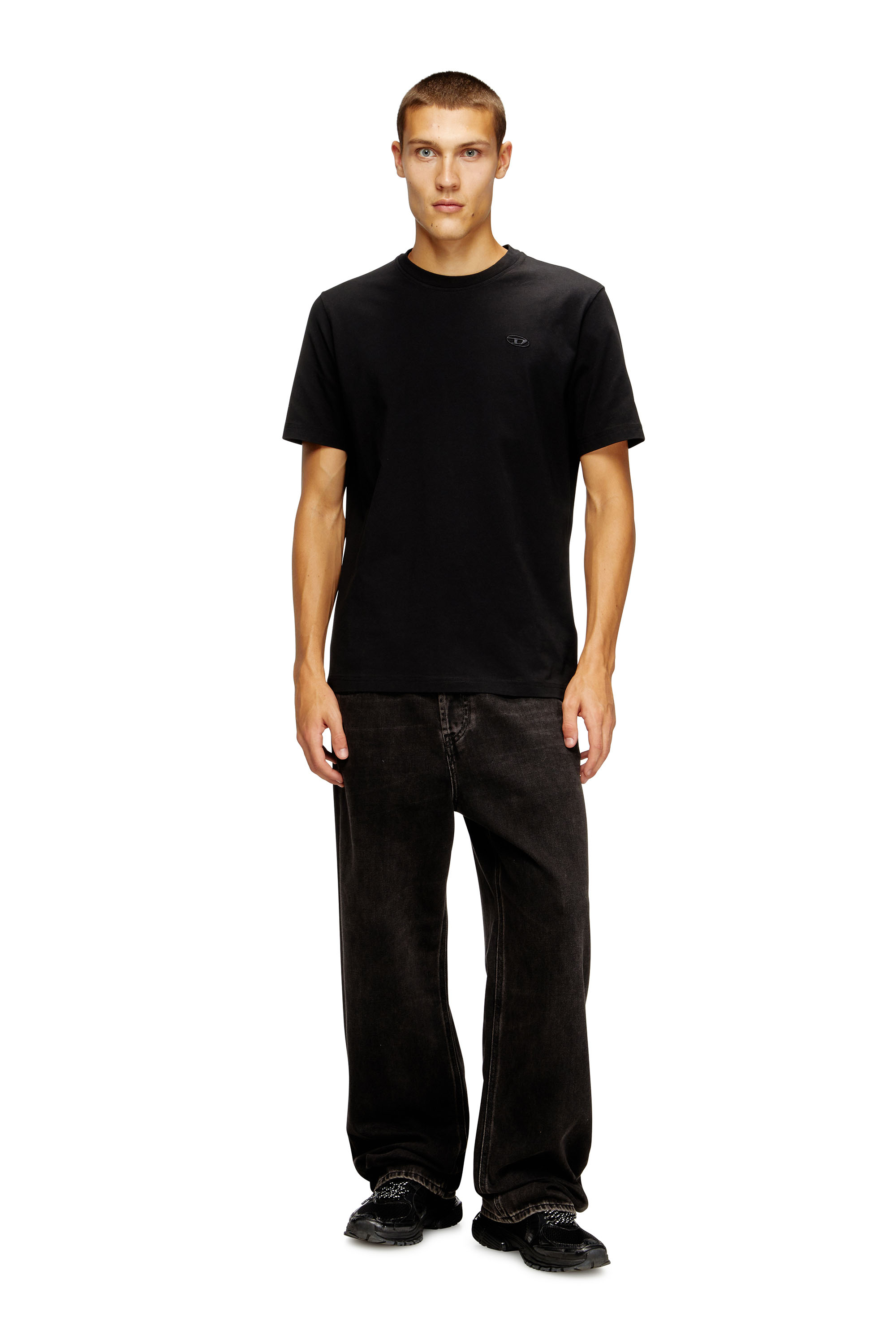 Diesel - T-ADJUST-T10, Male's Cotton t-shirt with graphic print on back in ブラック - 2