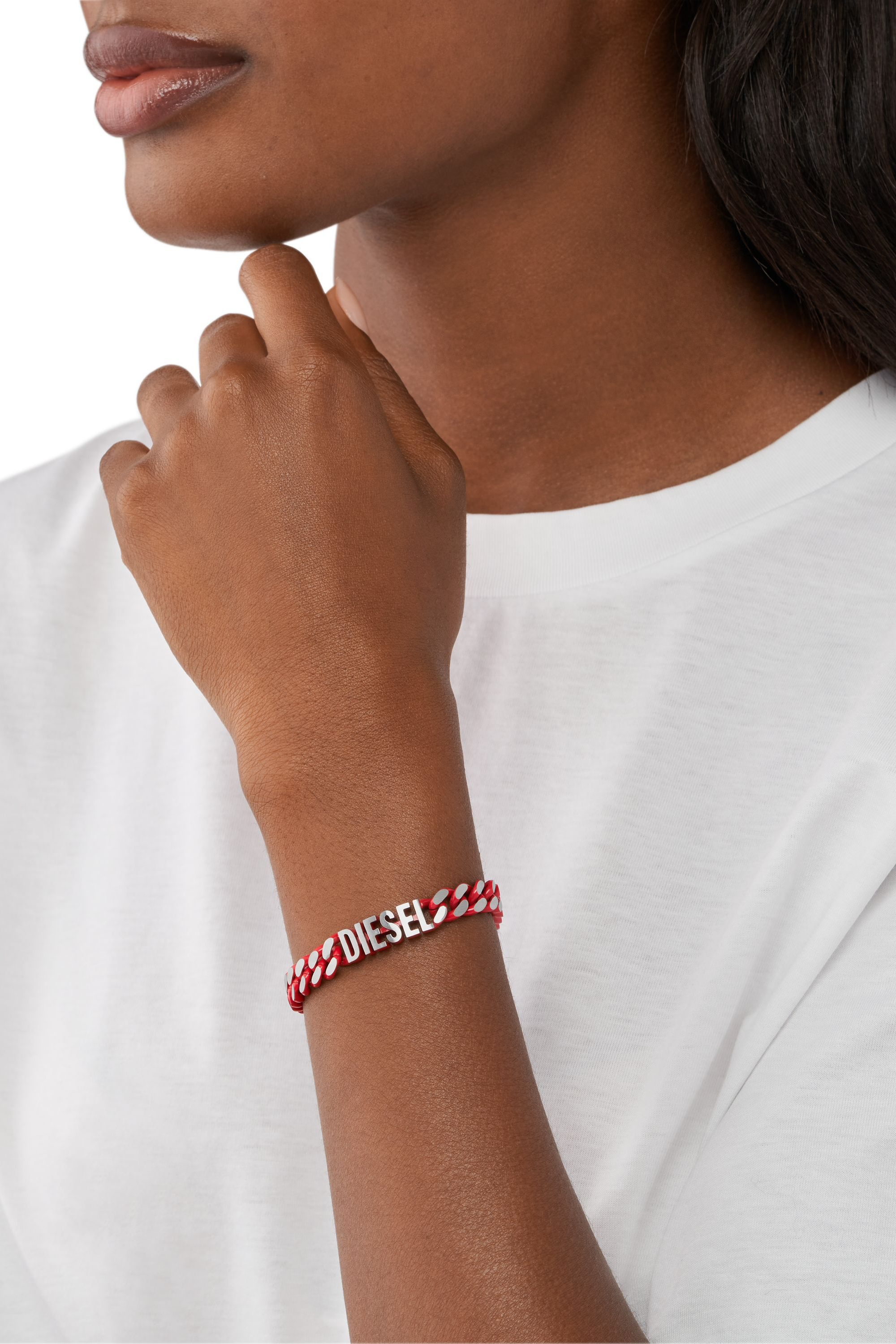 Diesel - DX1415, Unisex's ブレスレット in レッド/グレー - 3