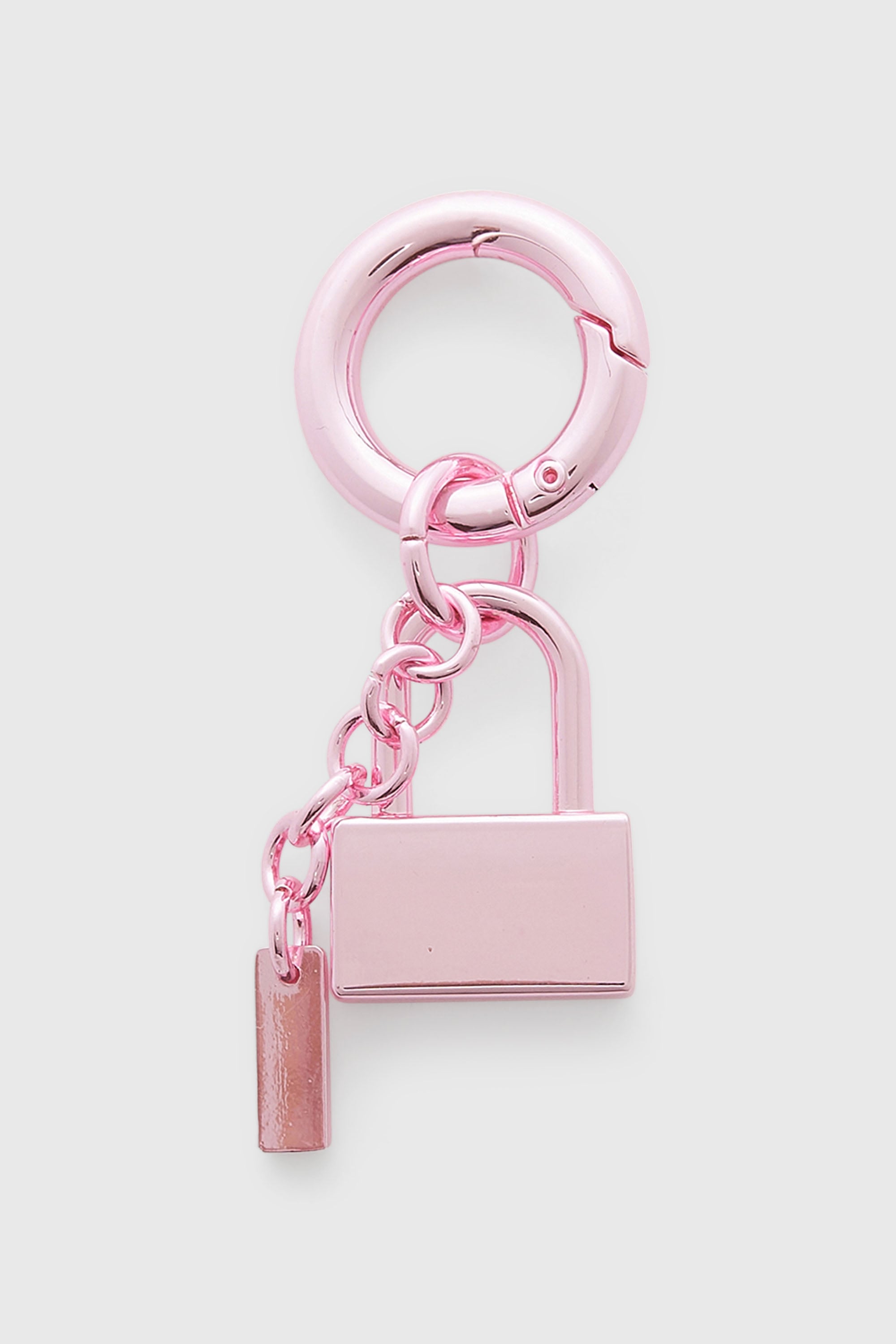 Diesel - CHARM-LOCK, Unisex's Metal keyring charm with padlock design in ピンク / ホワイト - 2