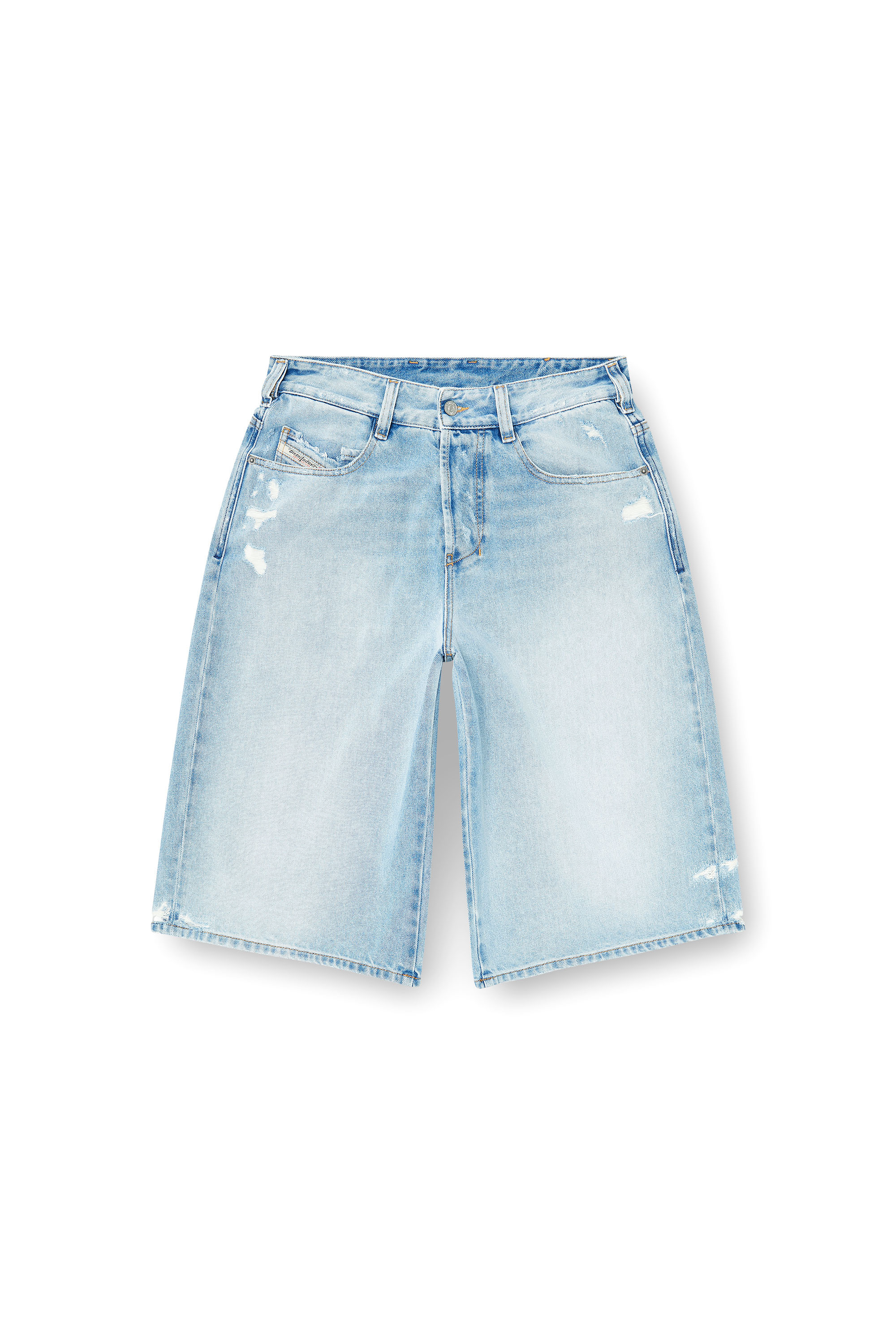 Diesel - D-ENIM-M-SHORT, Unisex's Shorts in destroyed denim in ライトブルー - 2