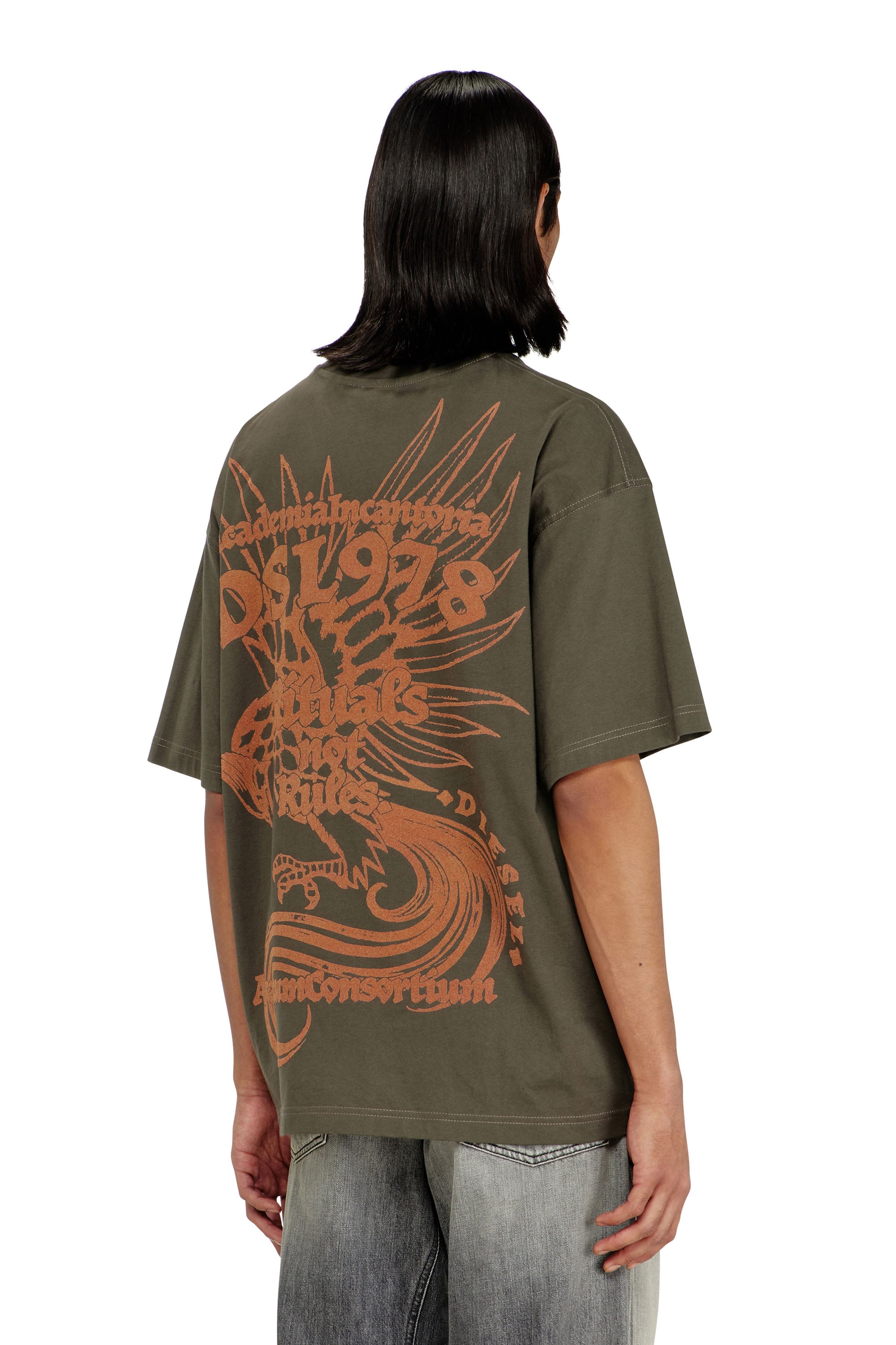Diesel - T-BOXT-AA11, Male's Tシャツ in ミリタリーグリーン - 4