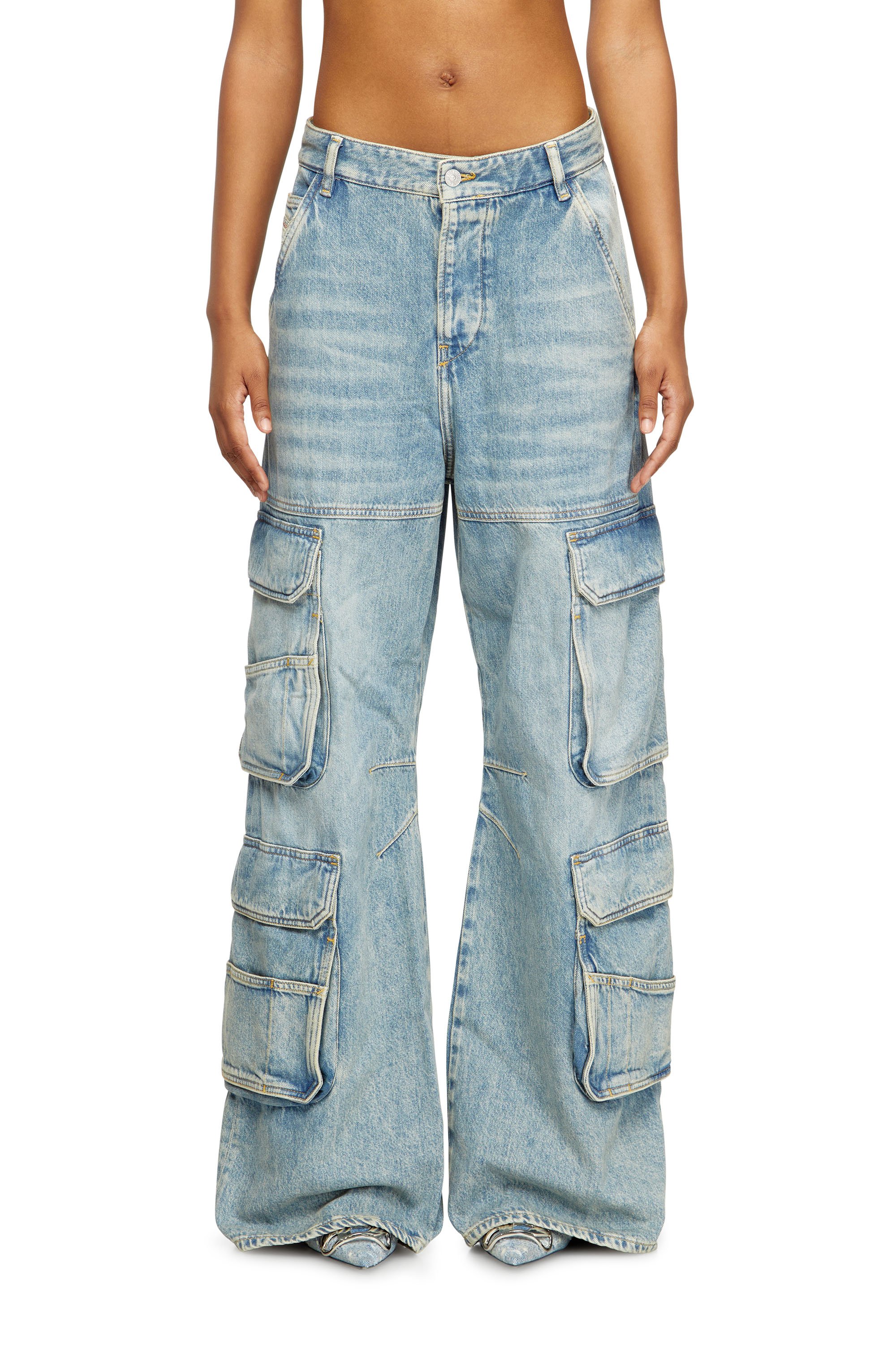 Diesel - Female's Relaxed Jeans 1996 D-Sire 0DBCX, ライトブルー - 1