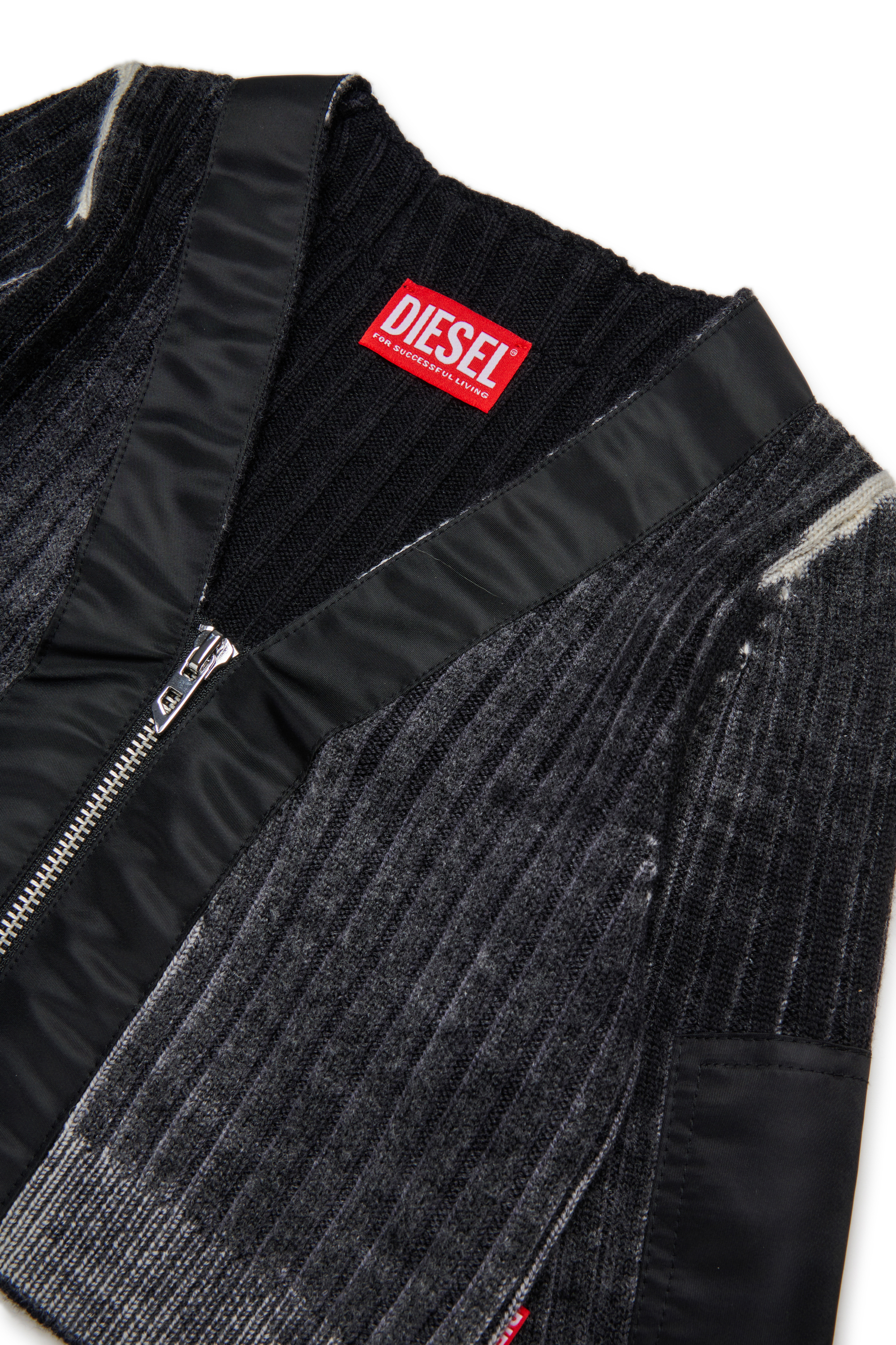 Diesel - KMASERA, Female's ジップカーディガン in ブラック - 3