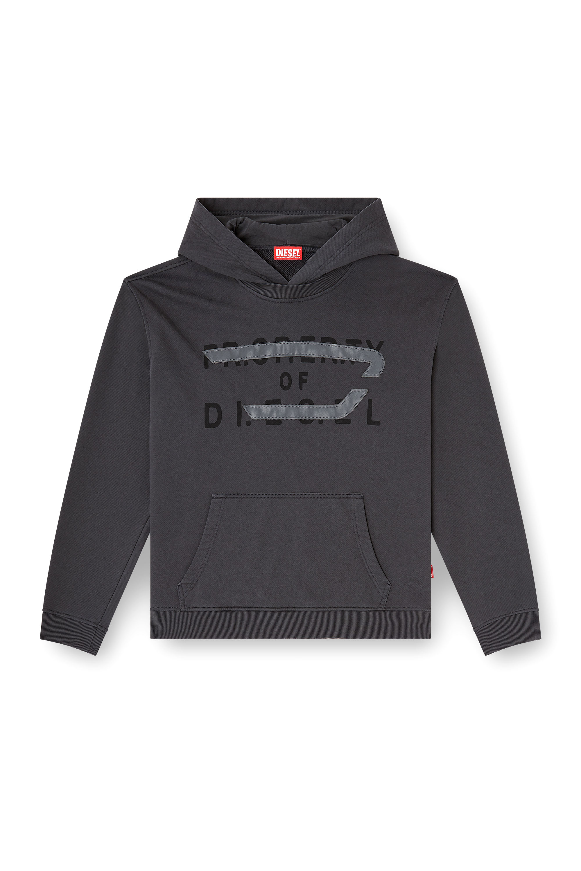 Diesel - S-NORMAN-HOOD, Male's プルオーバーパーカー in ダークグレー - 2