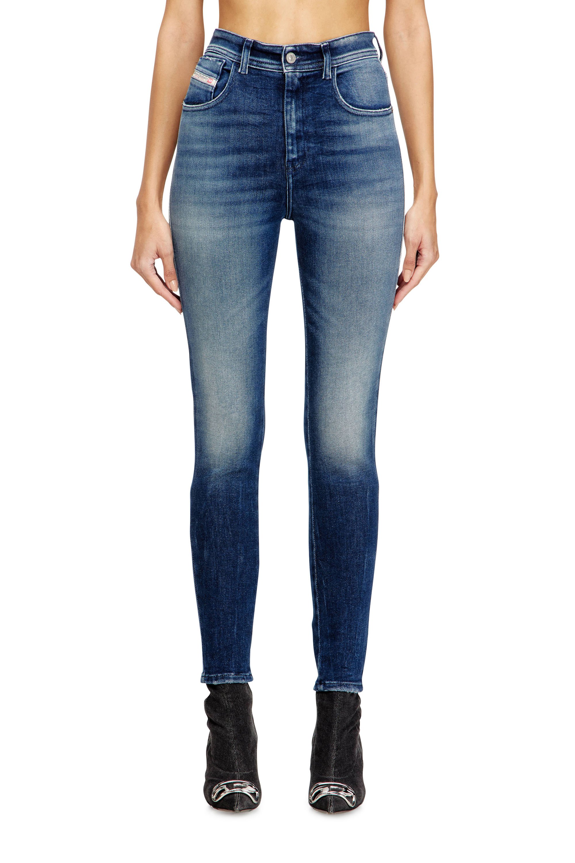 Diesel - Female's Skinny Jeans 1984 Slandy-High 09N13, ミディアムブルー - 1