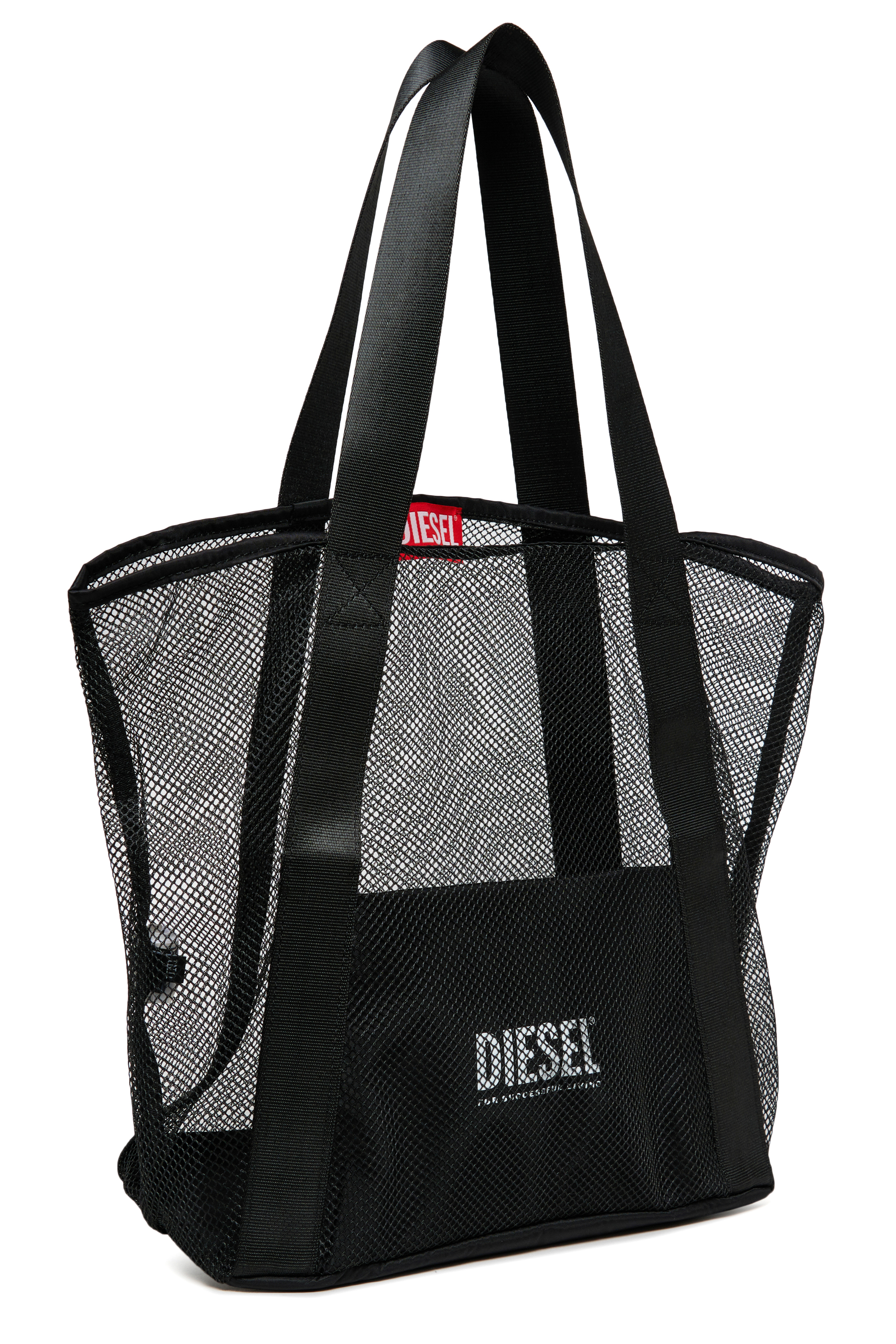 Diesel - WAPYS, Female's WAPYS-Tote bag in nylon mesh in ブラック - 3