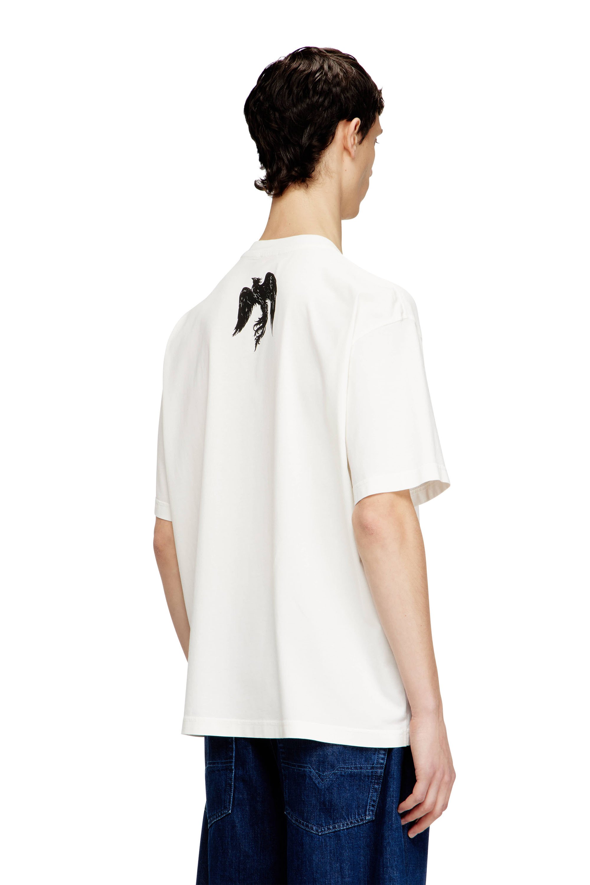 Diesel - T-BOGGY-V6, Male's Jersey T-shirt with iconic prints in ホワイト - 4