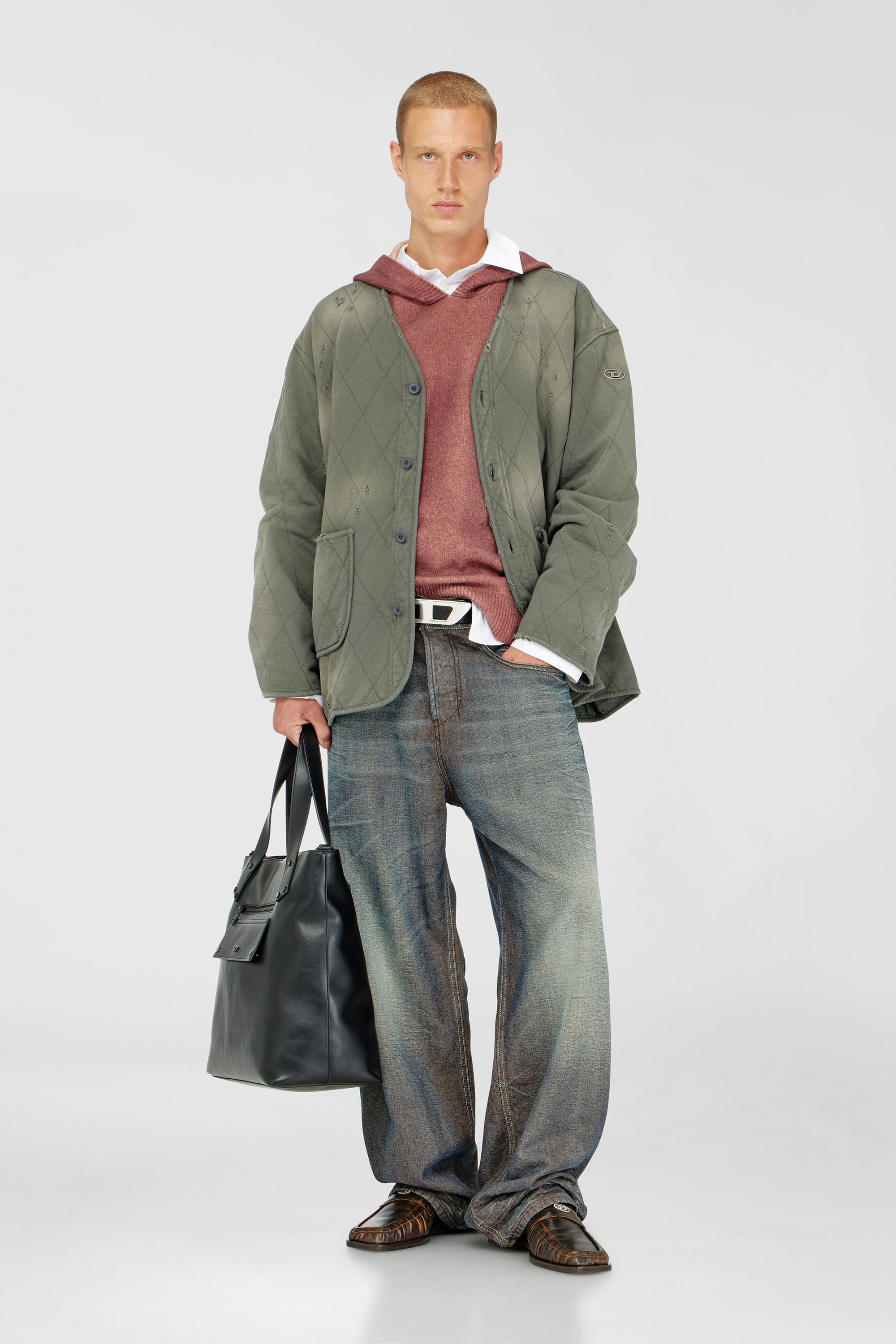Diesel - S-ABOY, Male's キルティングジャケット in ミリタリーグリーン - 2