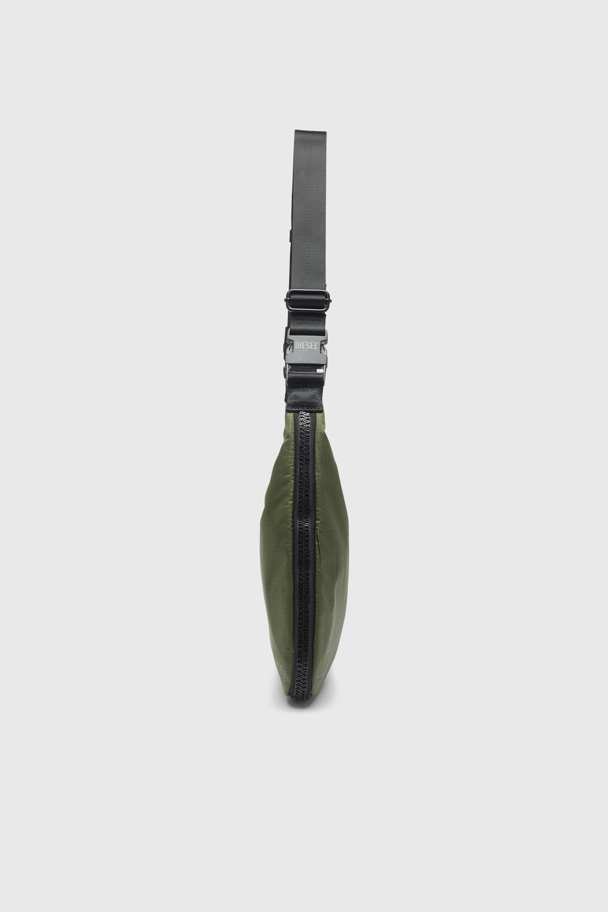 Diesel - ZIP-D SHOULDER L X, Unisex's ショルダーバッグ in オリーブグリーン - 3