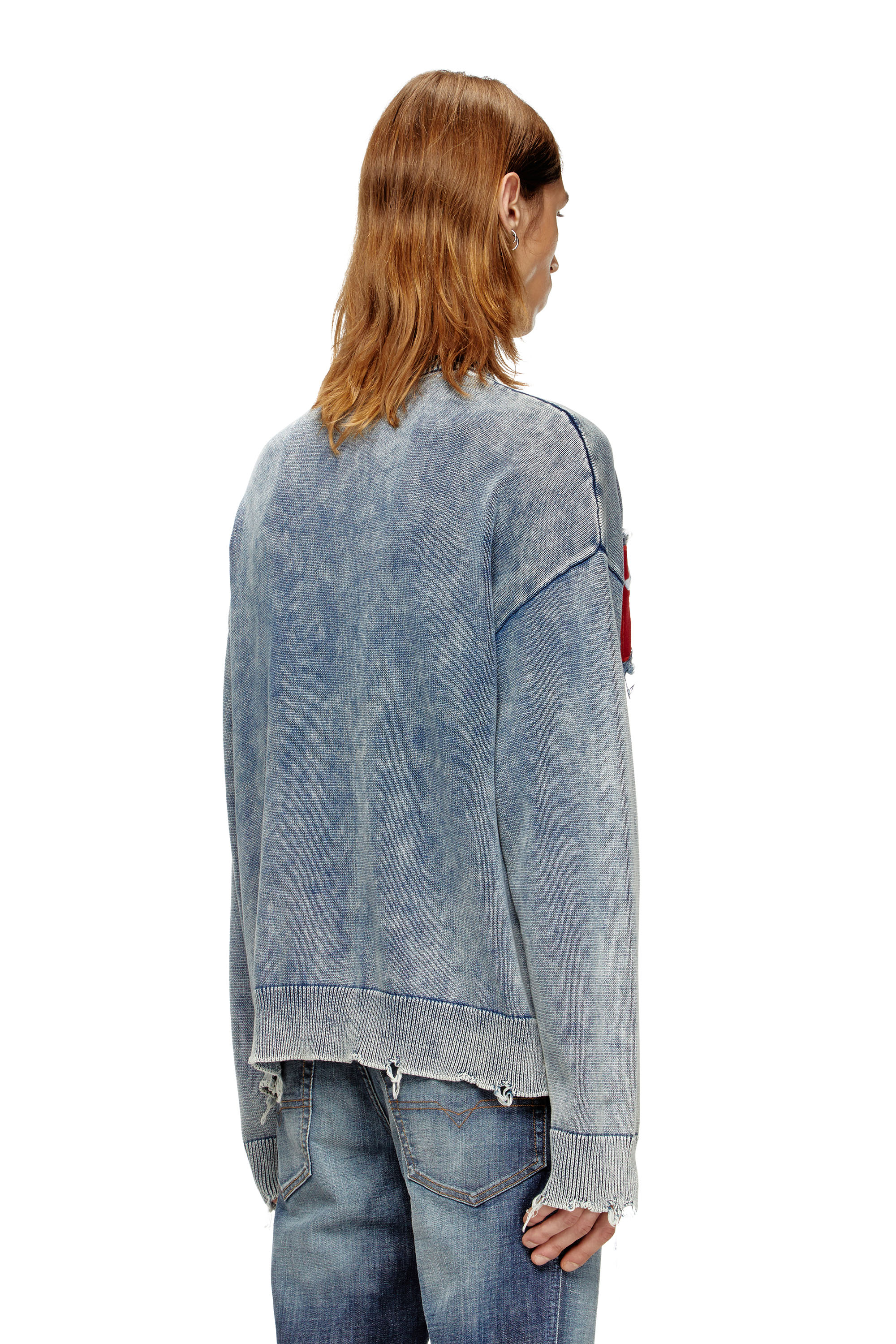 Diesel - K-FRONZI, Male's プルオーバーニット in ブルー - 4