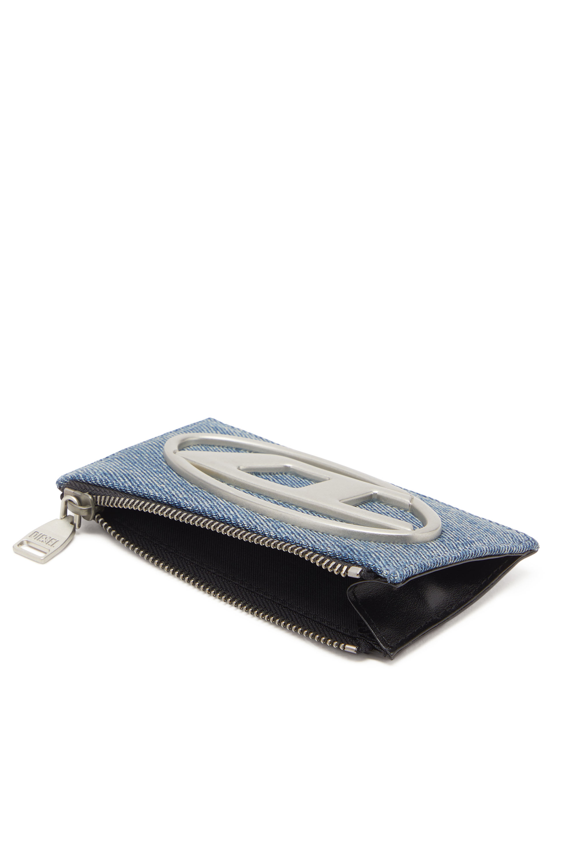 Diesel - 1DR CARD HOLDER III, Female's Card holder in denim and leather in null - 3