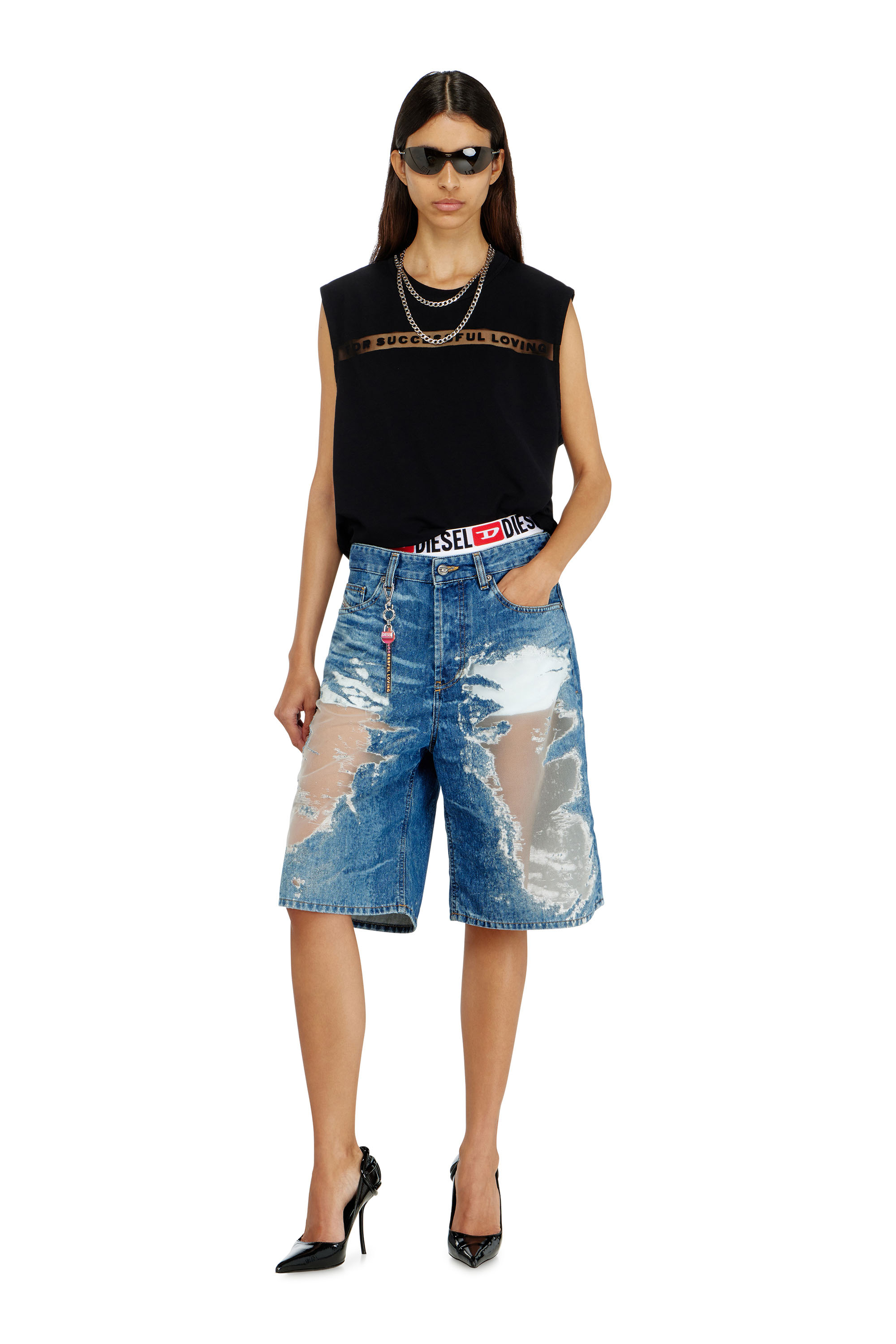 Diesel - PR-T-NORM-BISC-MATI-R, Unisex's Tank top with For Successful Loving logo in ブラック - 7