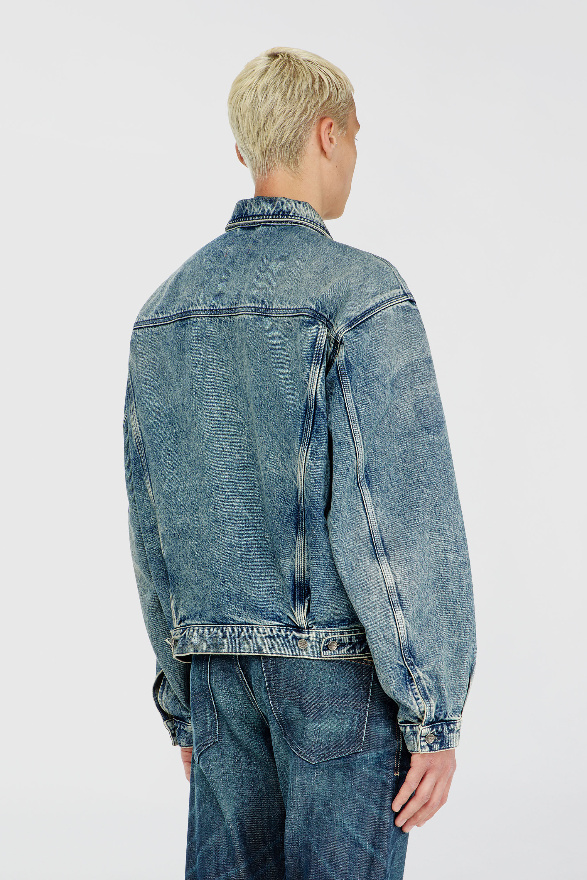 Diesel - D-DENVER-S2, Unisex's デニムジャケット in ミディアムブルー - 5