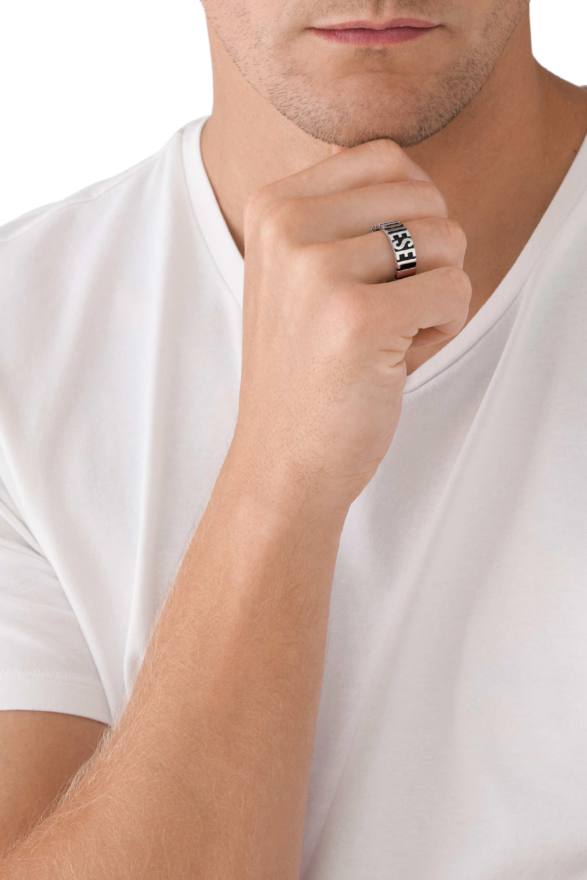 Diesel - DX1387, Male's ジュエリー リング in グレー - 4