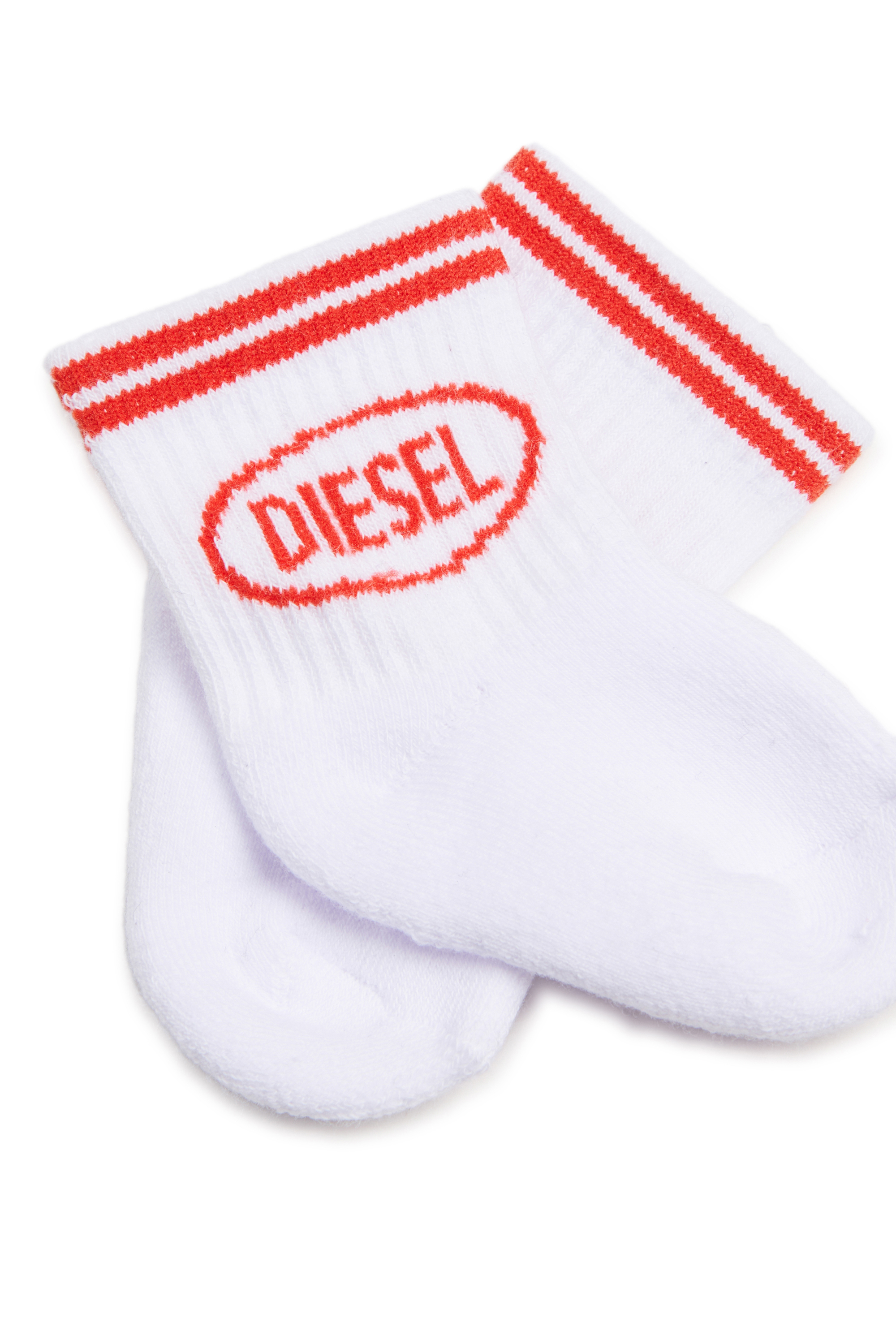Diesel - ZOLPYB, Unisex's ソックス in ホワイト/レッド/ブルー - 2